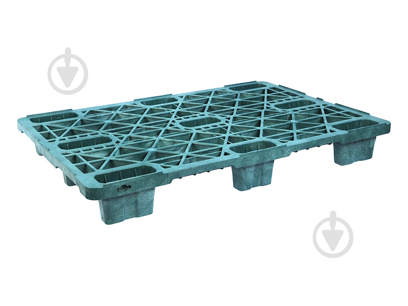 Поддон полимерный E800 1200*800*140 перф. зел. (94) Т2 - фото 1