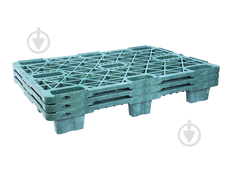 Поддон полимерный E800 1200*800*140 перф. зел. (94) Т2 - фото 2