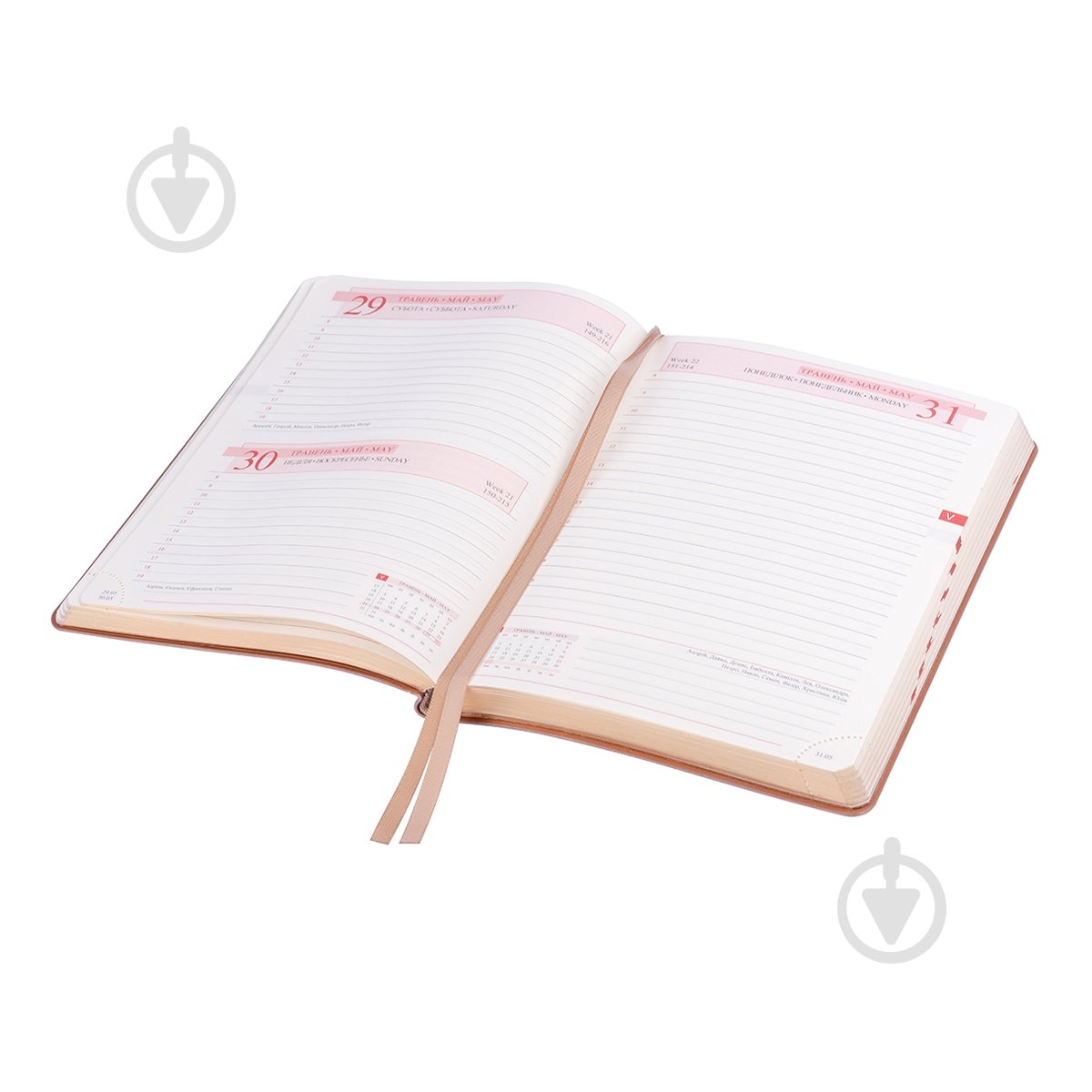 Щоденник датований Boss бежевий лінія Leo Planner A5 2021 - фото 5