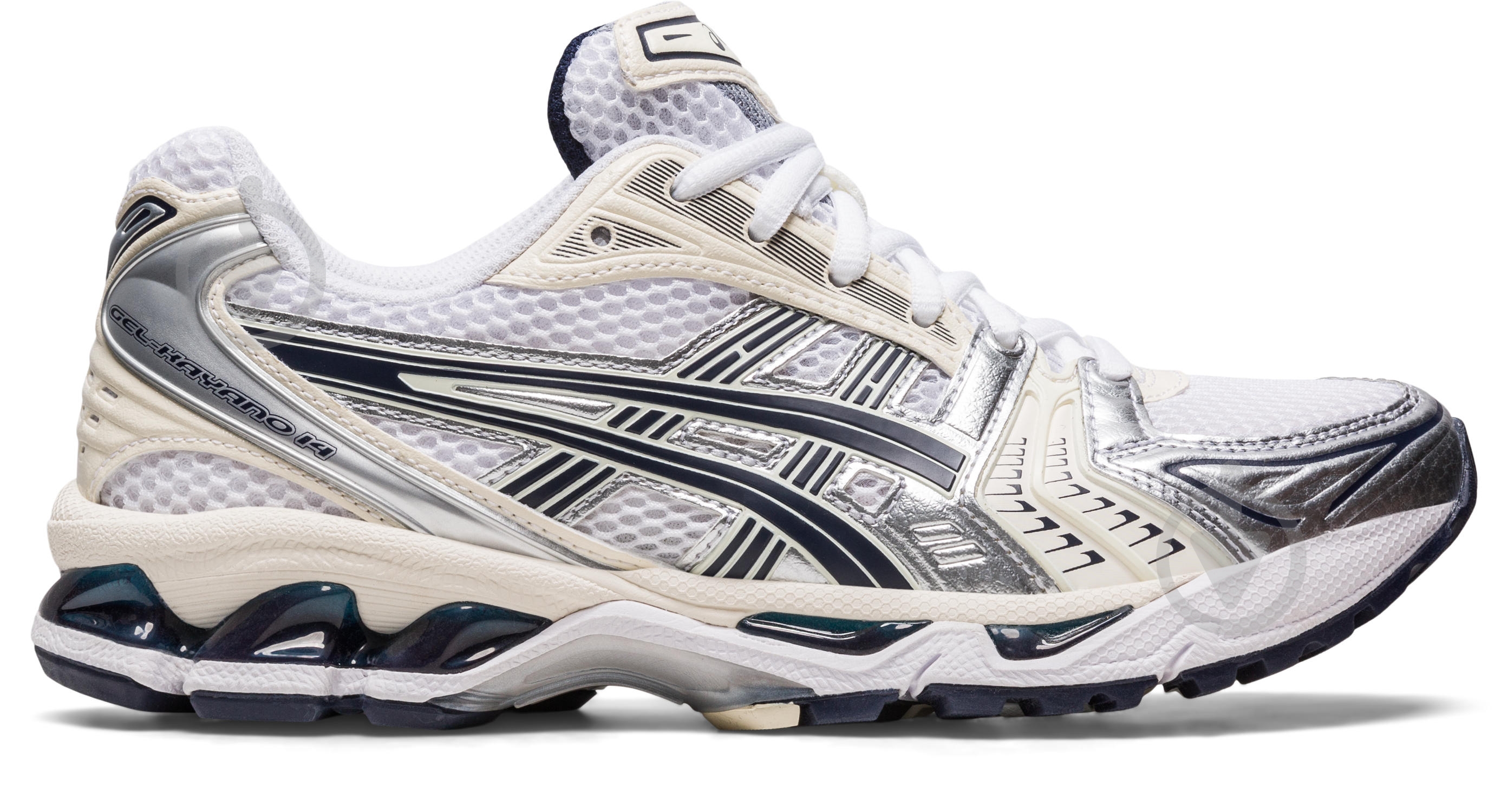 Кроссовки женские Asics GEL-KAYANO 14 1202A056-109 р.38 белые с серым - фото 1 Кроссовки женские Asics GEL-KAYANO 14 1202A056-109 р.38 белые с серым - фото 1