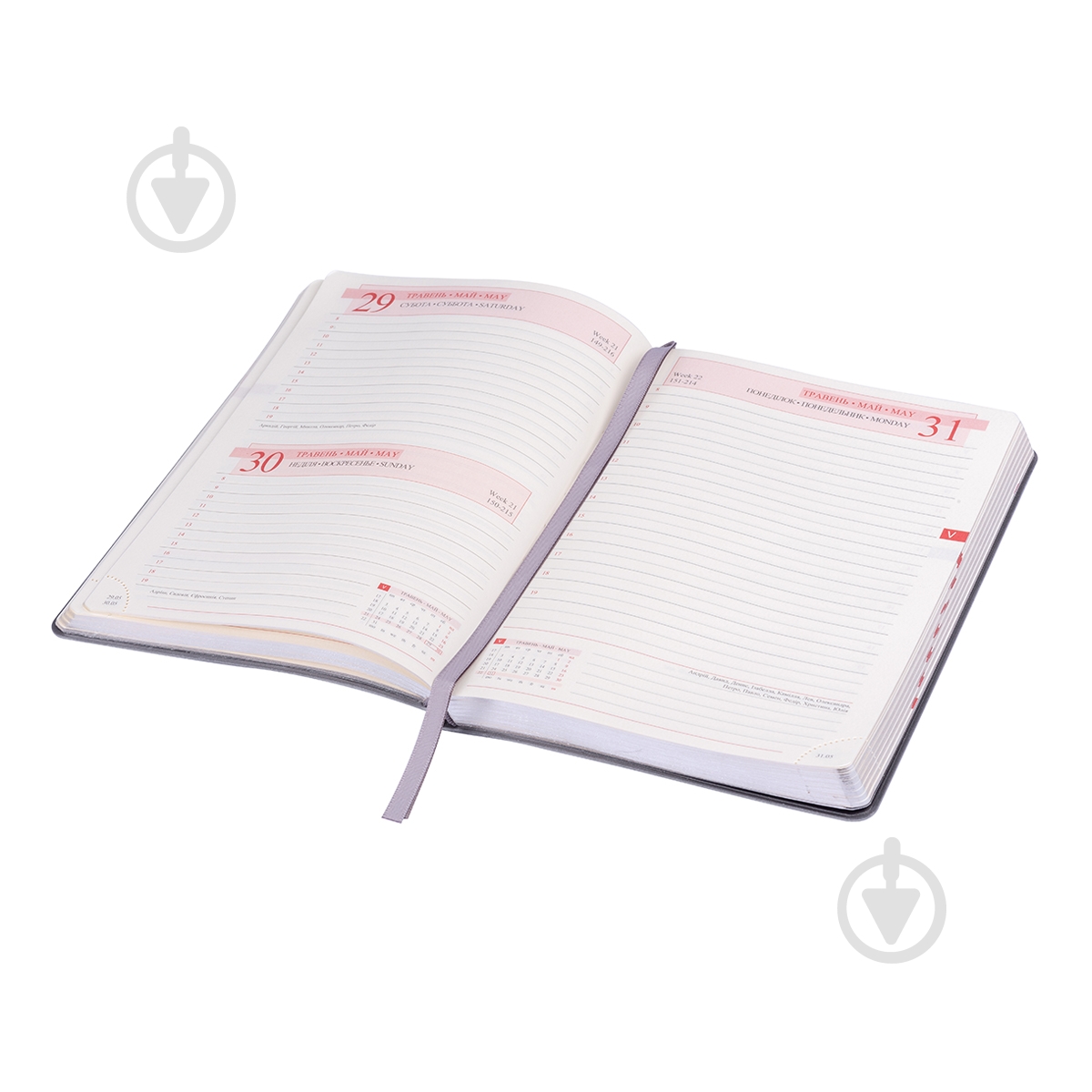 Щоденник датований Boss сірий лінія Leo Planner A5 2021 - фото 4