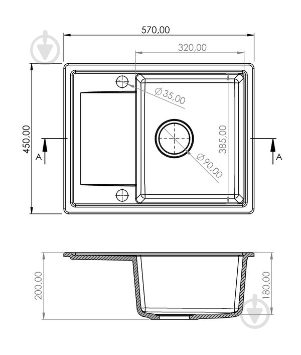 Мойка для кухни CALLISTO CAL.D.1KKO Sink Quality - фото 3