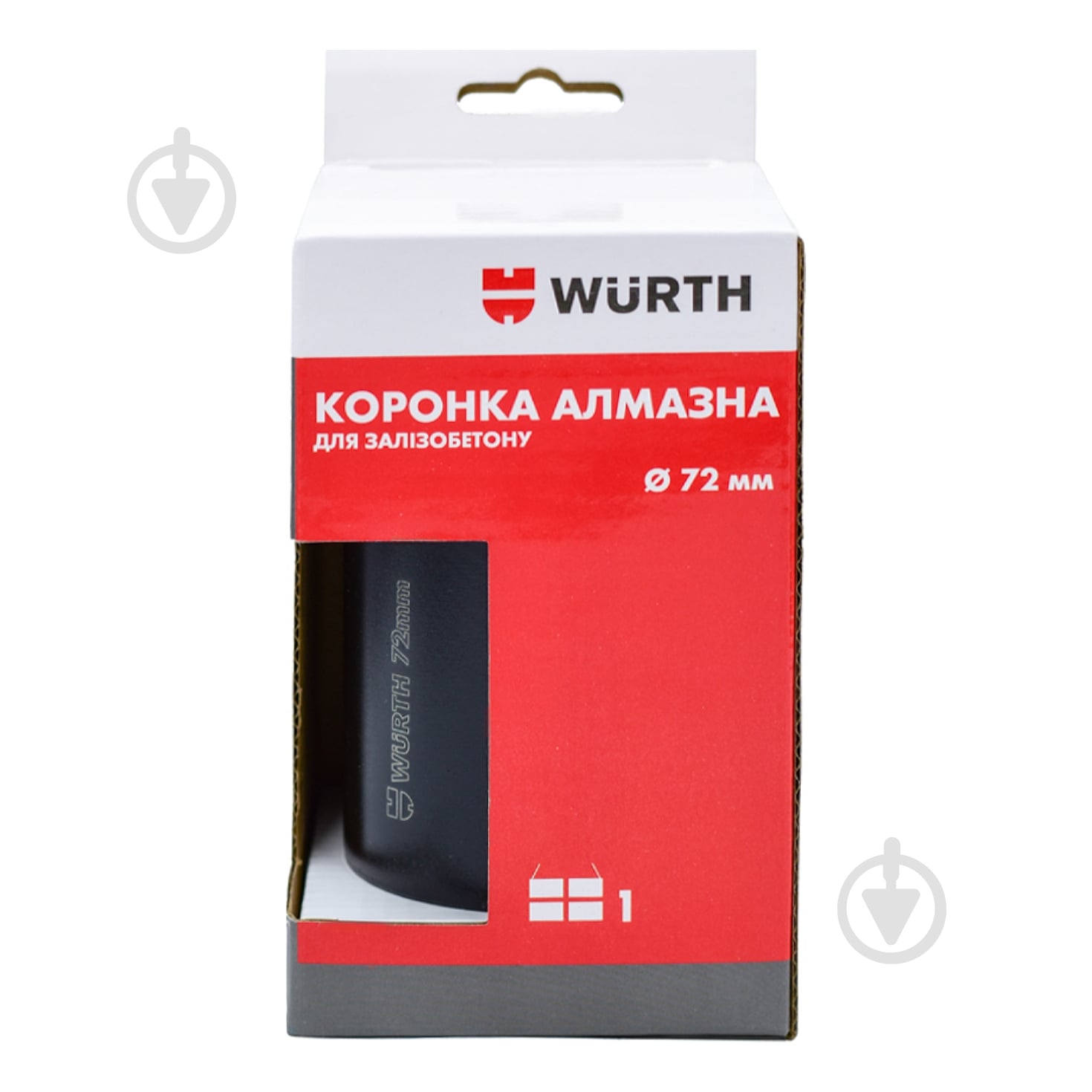 ᐉ Коронка алмазная WURTH по железобетону 72 мм 166663572 • Купить