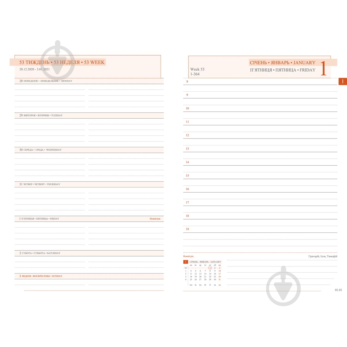 Щоденник датований зелений лінія Leo Planner Destiny A5 2021 - фото 8