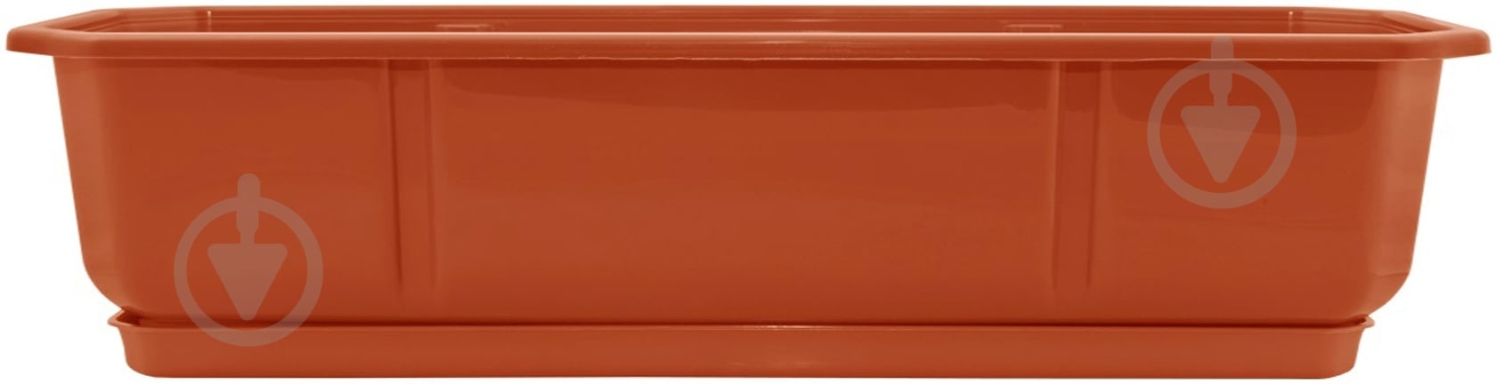 Ящик балконный Алеана Дама с подставкой 50,0x18,0 см прямоугольный 9 л терракот (112031) - фото 1