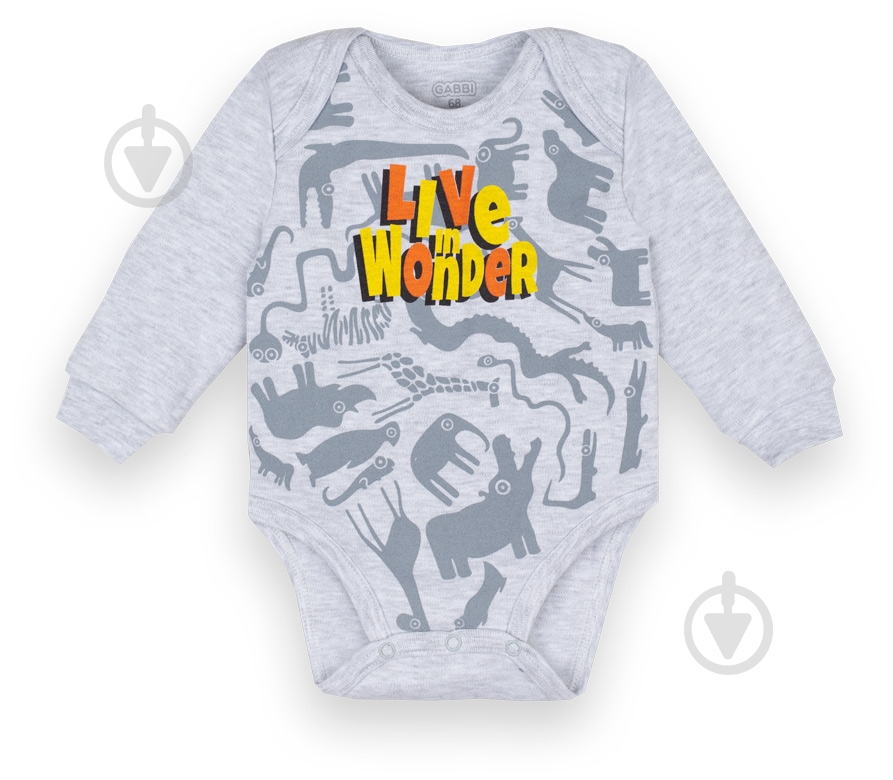 Боди для мальчика для девочки GABBI Зооленд р.68 BD-20-21-2 - фото 1