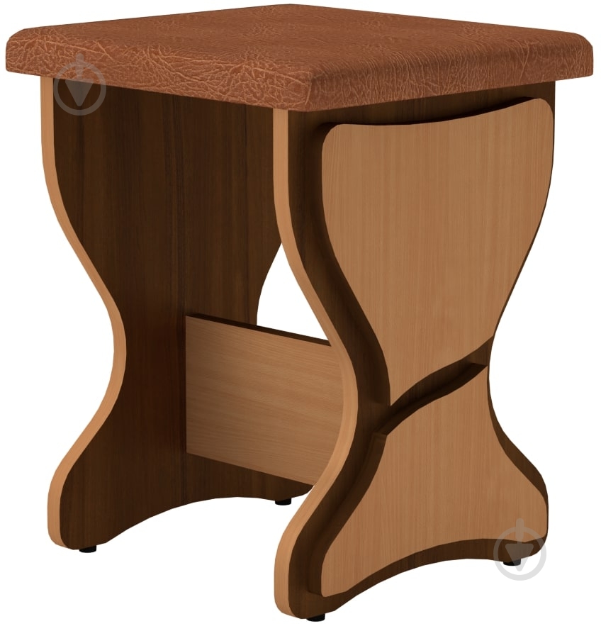 Табурет Компанит Т-3 рыжий / бук - фото 1 Табурет Компанит Т-3 рыжий / бук - фото 1