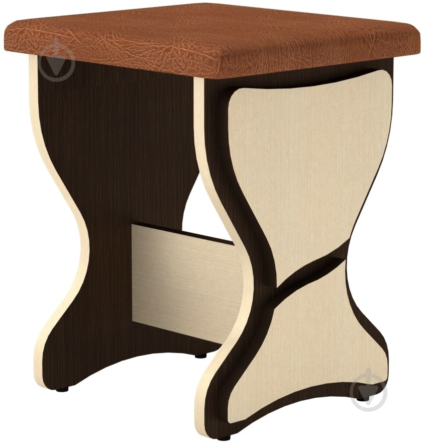 Табурет Компанит Т-3 рыжий / венге - фото 1