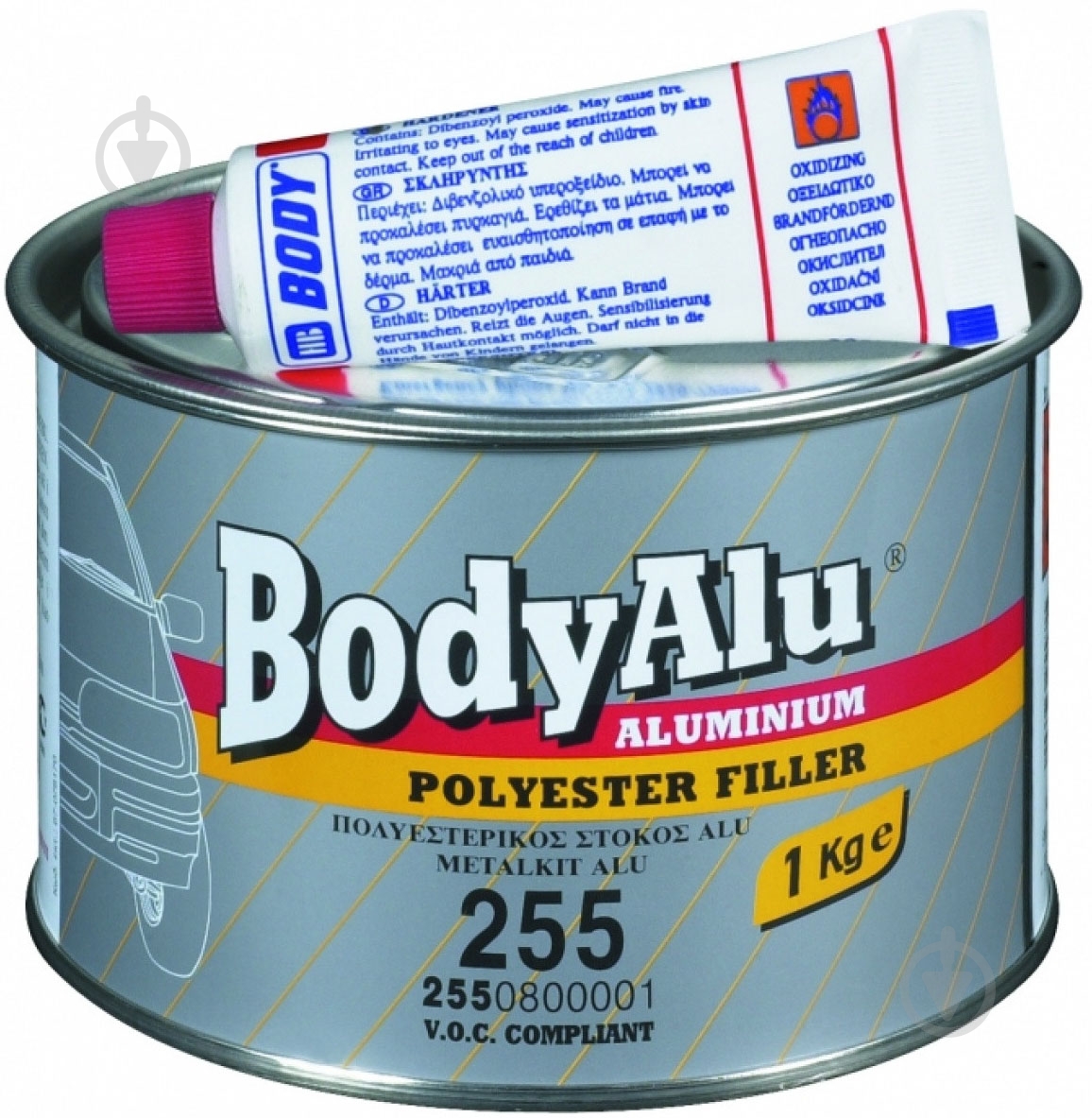 Шпаклівка ALU сіра Body 1кг - фото 1