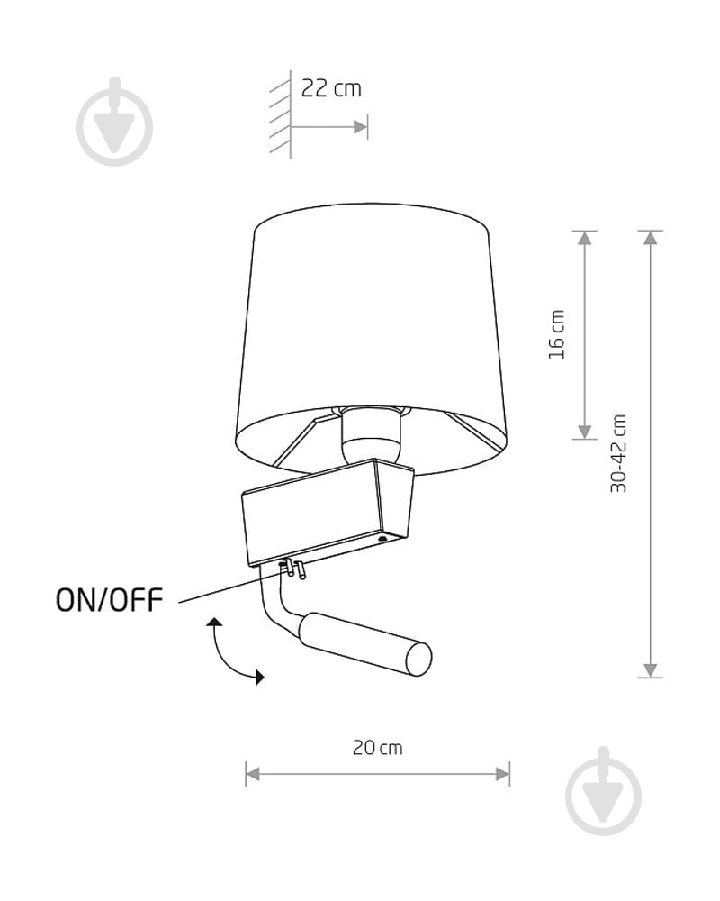 Бра Nowodvorski Chillin 1x40 Вт белый 8216 - фото 4