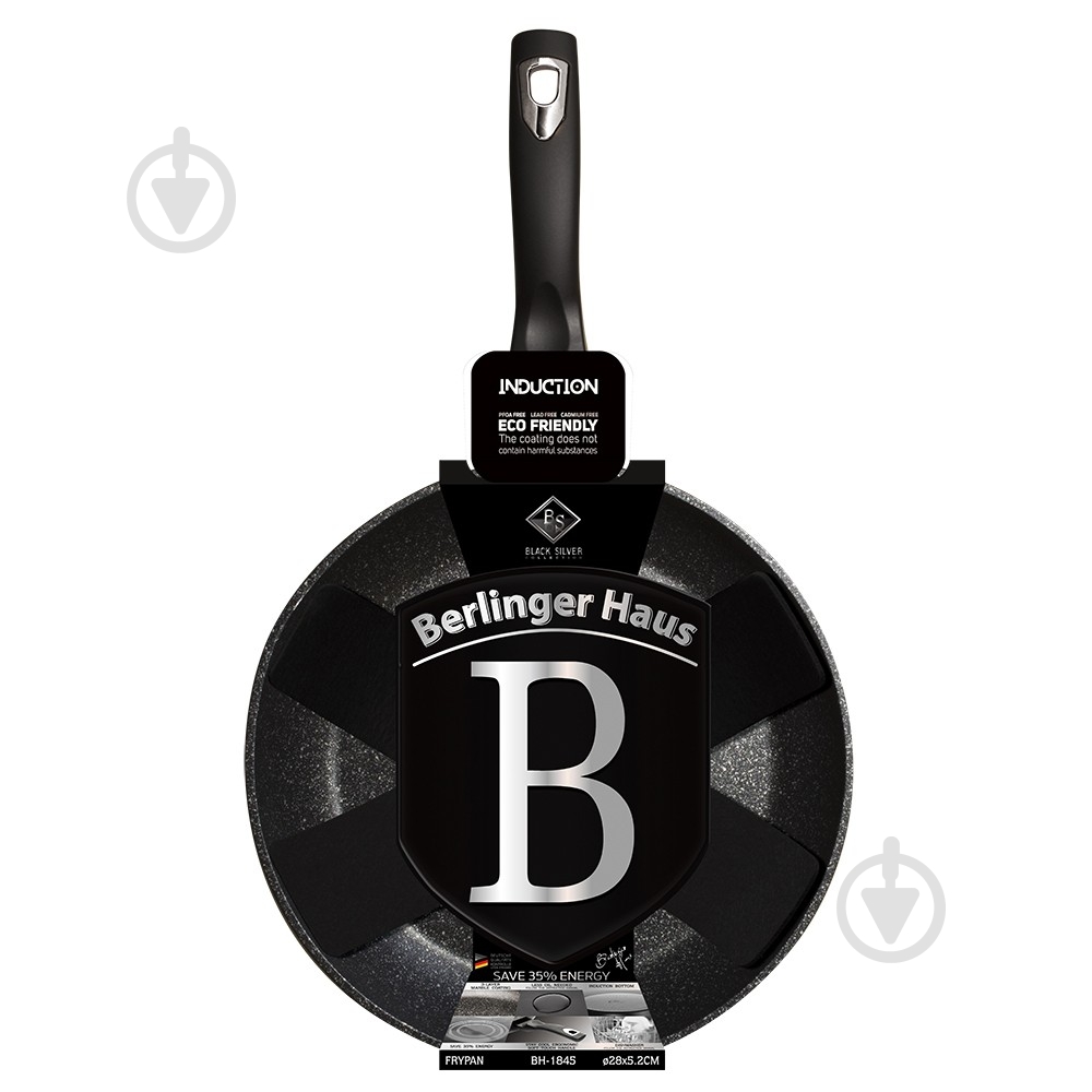 Сковорода Berlinger Haus BLACK SILVER Collection 28 см BH 1845 - фото 1