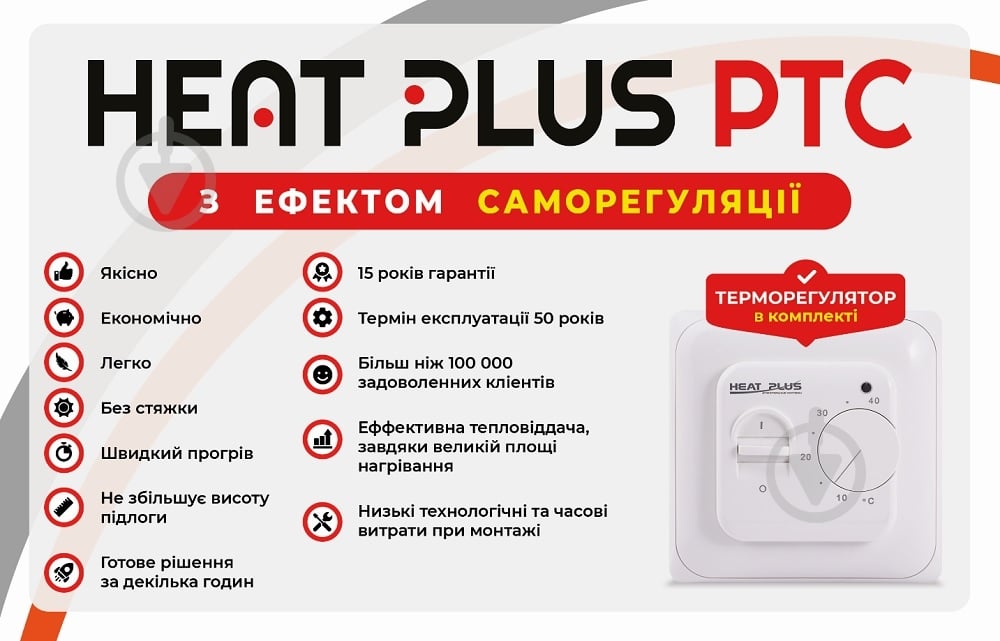 Комплект для теплого пола Heat Plus с терморегулотором М5.16 (2 кв.м) HP02PTC - фото 4