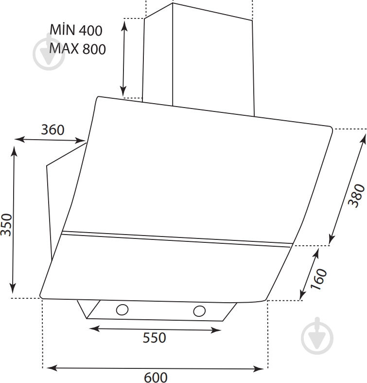 Вытяжка Interline Arno BL 60 SC - фото 8