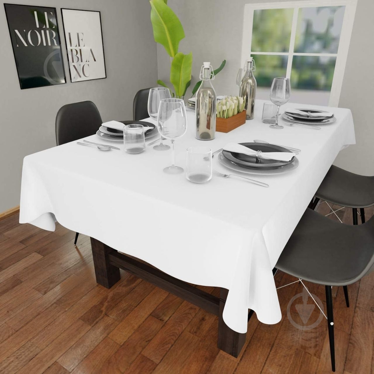 Скатертина тефлонова 200x145 см білий Delight - фото 3 Скатертина тефлонова 200x145 см білий Delight - фото 3