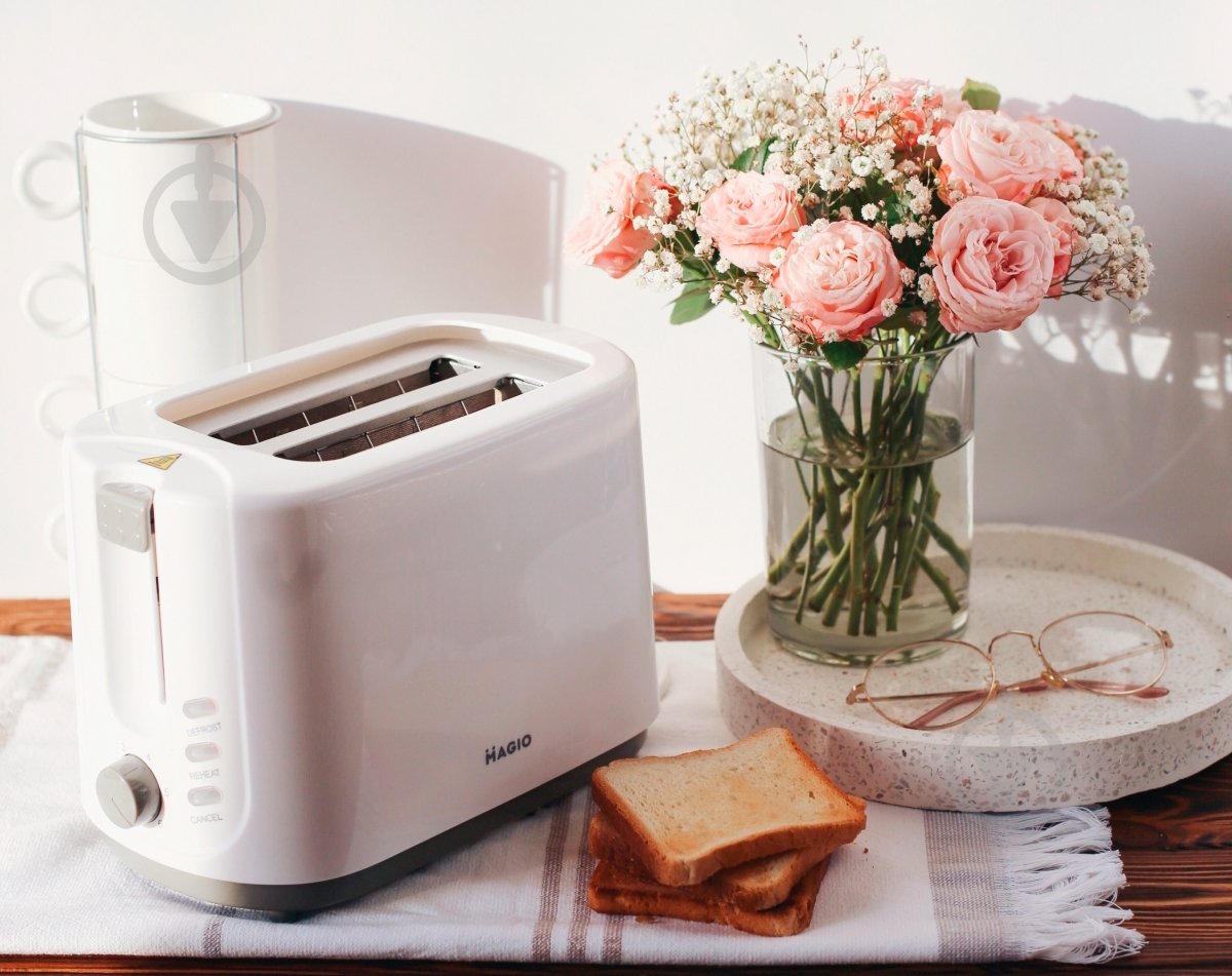 Тостер Magio MG-276 белый - фото 3
