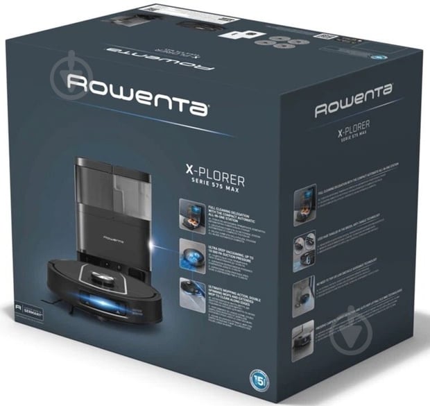 Робот-пылесос Rowenta X-PLORER Serie 575 Max Standard RR95A5E0 black - фото 5 Робот-пылесос Rowenta X-PLORER Serie 575 Max Standard RR95A5E0 black - фото 5