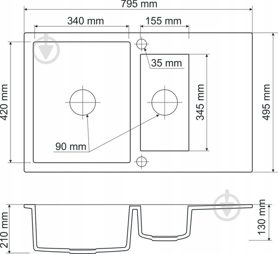 Мойка для кухни FERRUM FER.G.5KKO Sink Quality - фото 3