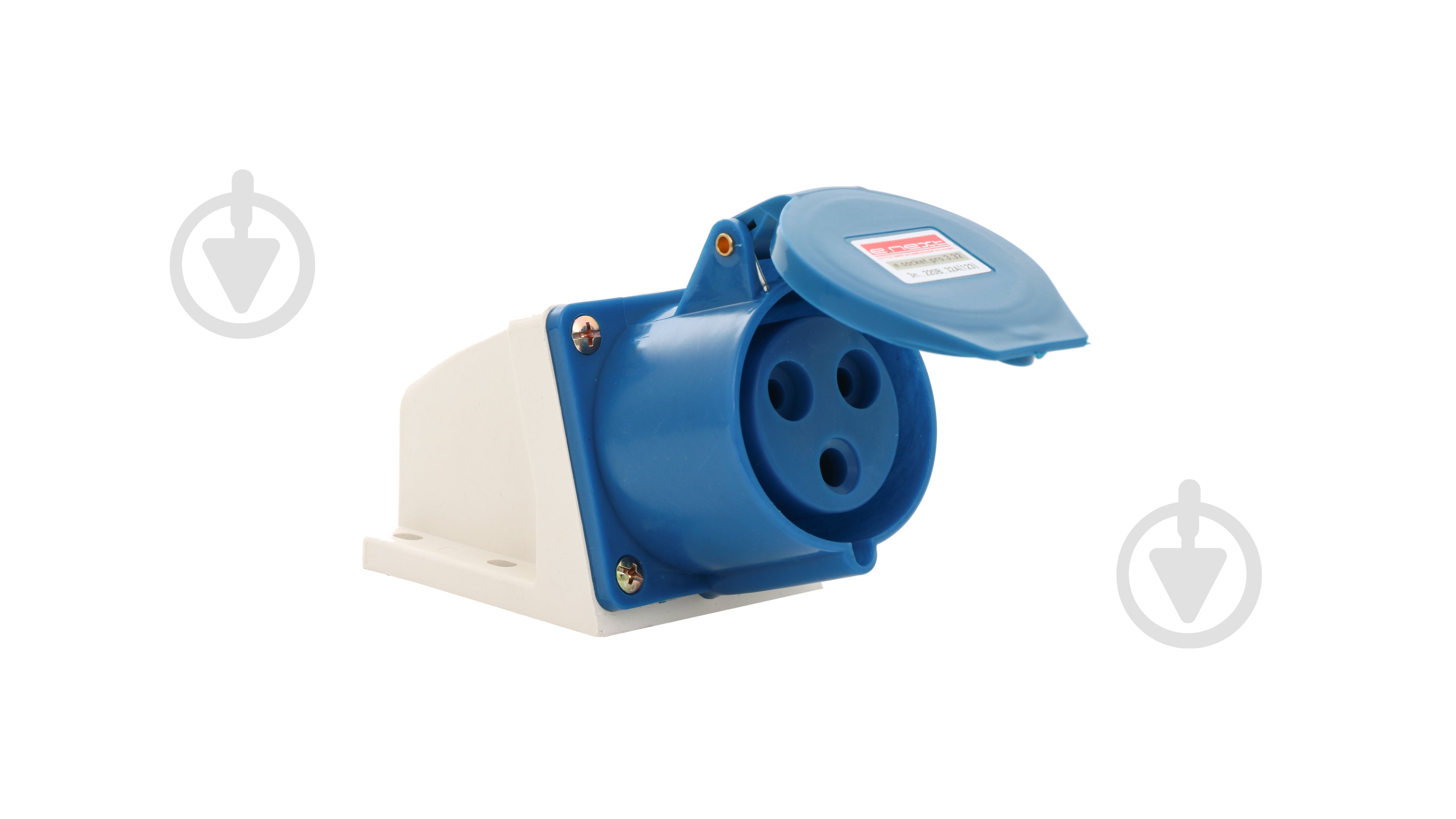 Розетка силова із заземленням E.NEXT (e.socket.pro.3.32) 2p+PE (123) синій p012002 - фото 2