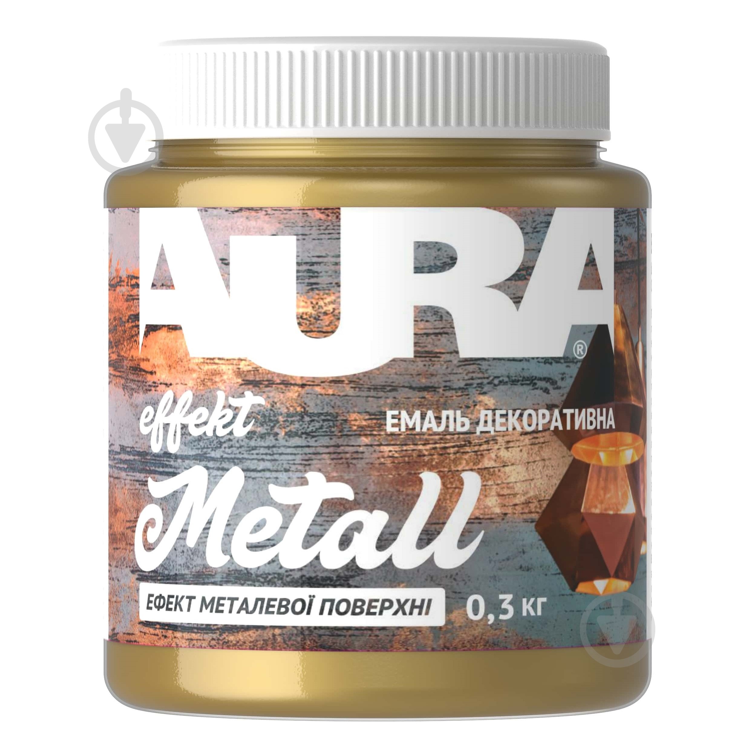 Декоративна фарба Aura® Effekt Metal золото 0,3 кг - фото 1