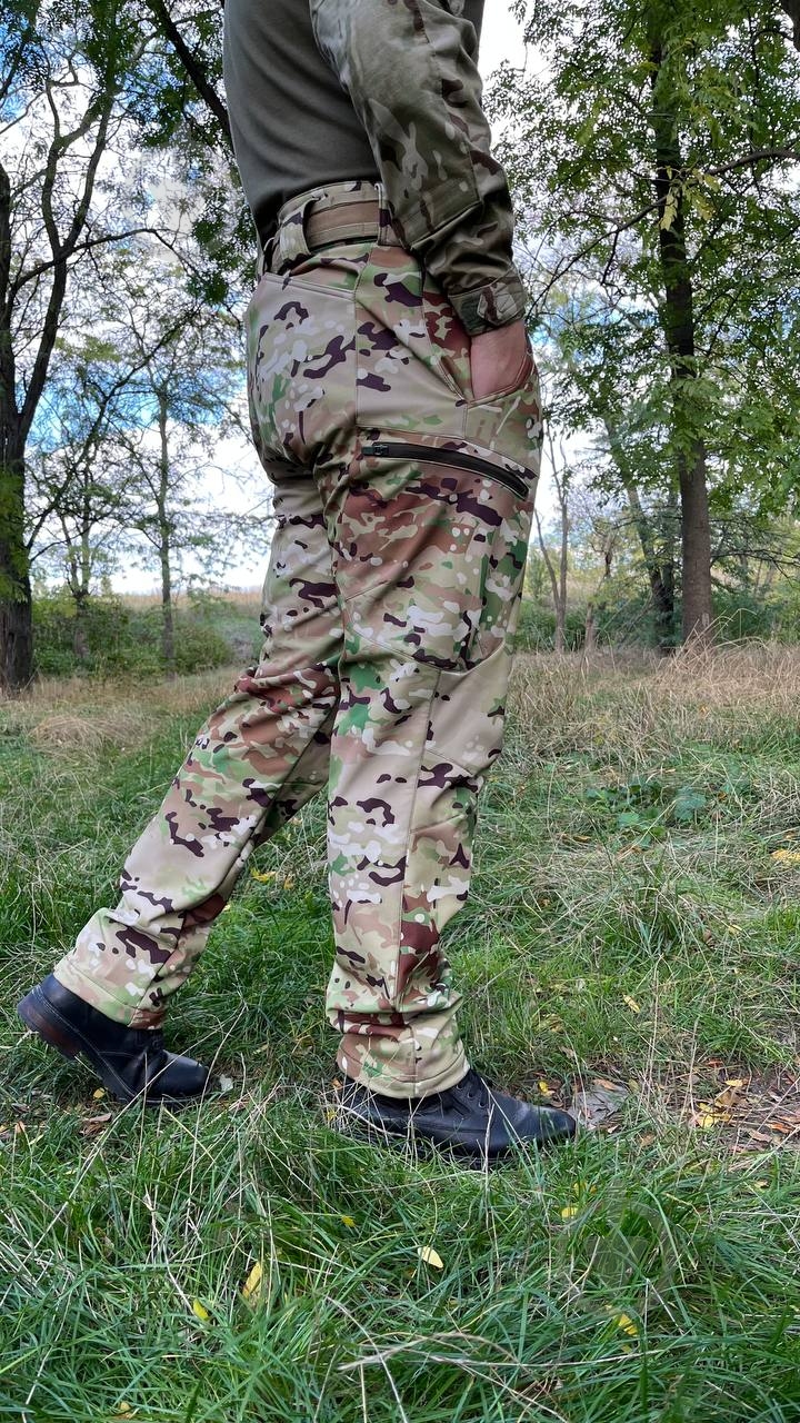 Брюки тактические PROF 4.5.0 SOFT SHELL Мультикам р. XXXL multicam (PR_SHSM_902382) - фото 9