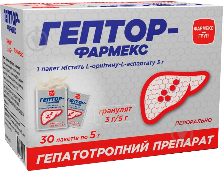 Гептор-Фармекс гранулят 3 г / 5 г по 5 г №30 в бишь гранулы - фото 1
