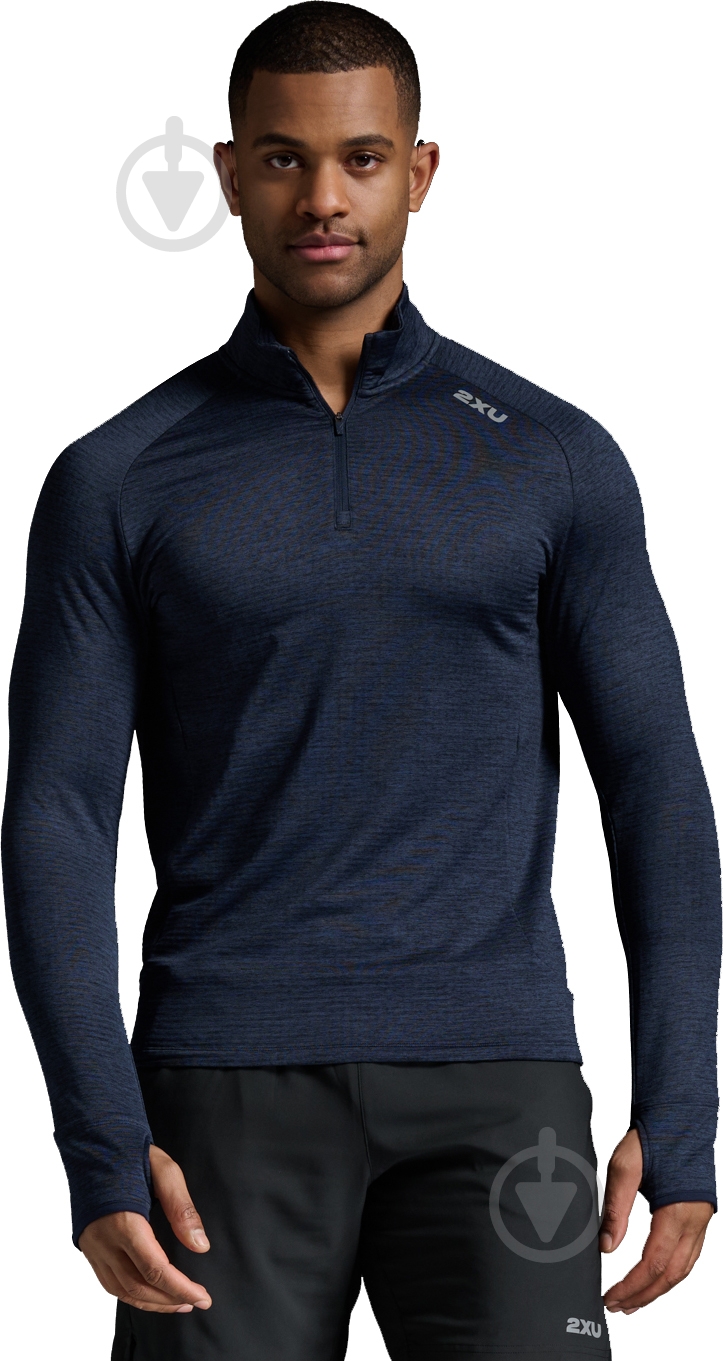 Джемпер 2XU Ignition 1/4 Zip MR7318a_MDN/SRF р.2XL синій - фото 1