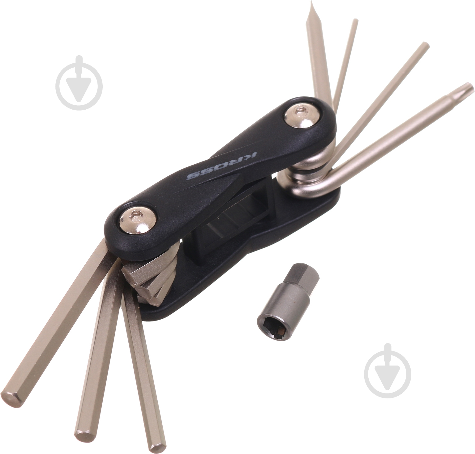 Мультитул велосипедный Kross FOOLDING TOOL SMART 8 - 8 FUNCTION BK T4CKU000162 хром - фото 1