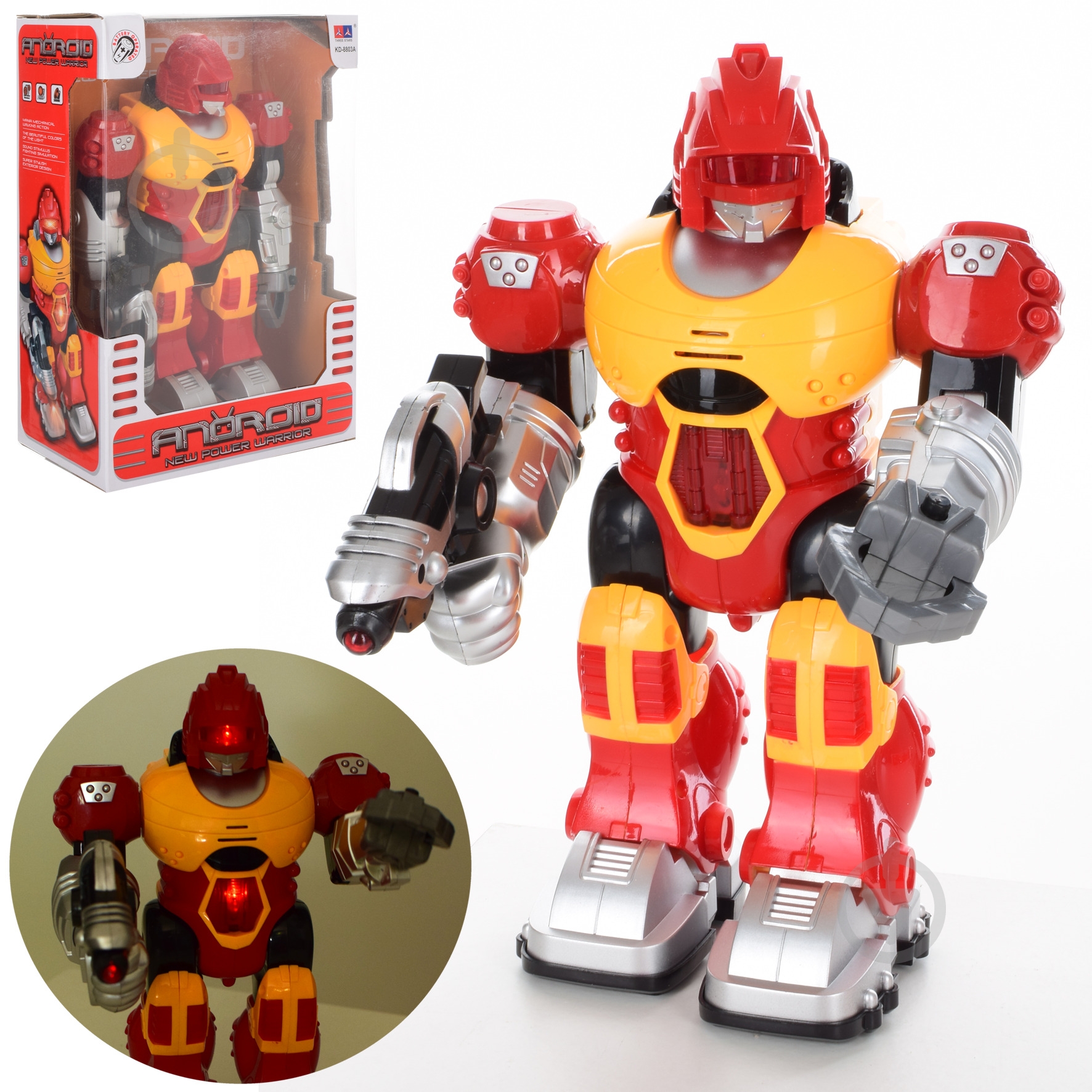 Интерактивный робот Metr+ Android New Power Warrior KD-8803A - фото 1 Интерактивный робот Metr+ Android New Power Warrior KD-8803A - фото 1