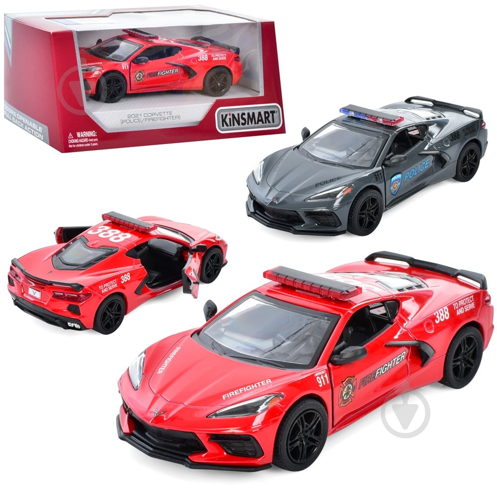 Автомобиль Kinsmart Chevrolet Corvette 2021 KT5432WPR - фото 1
