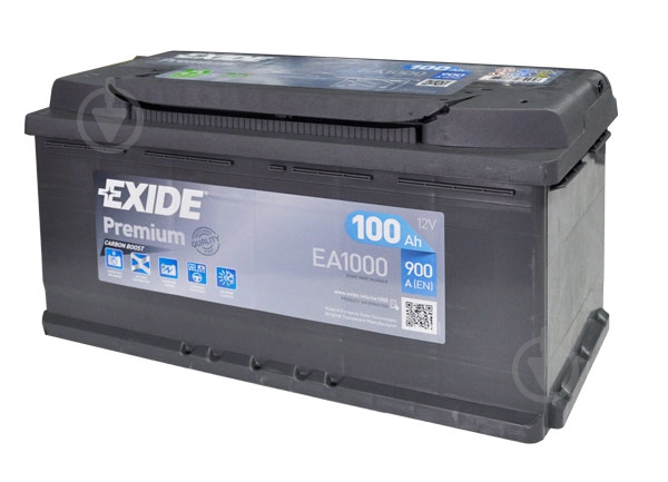 Аккумулятор автомобильный EXIDE 100Ah 900A 12V «+» справа - фото 1