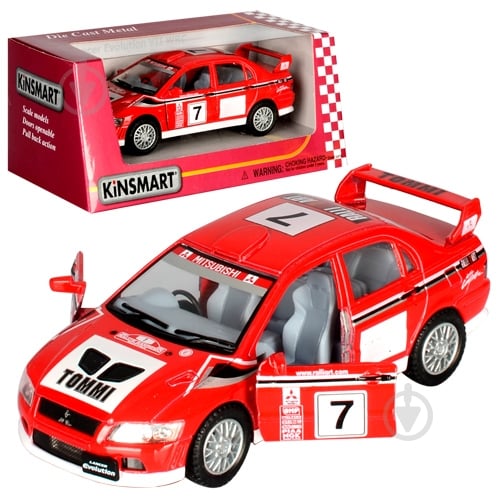 Автомобиль Kinsmart 1:32 Mitsubishi Lancer Evolution KT5048W - фото 1