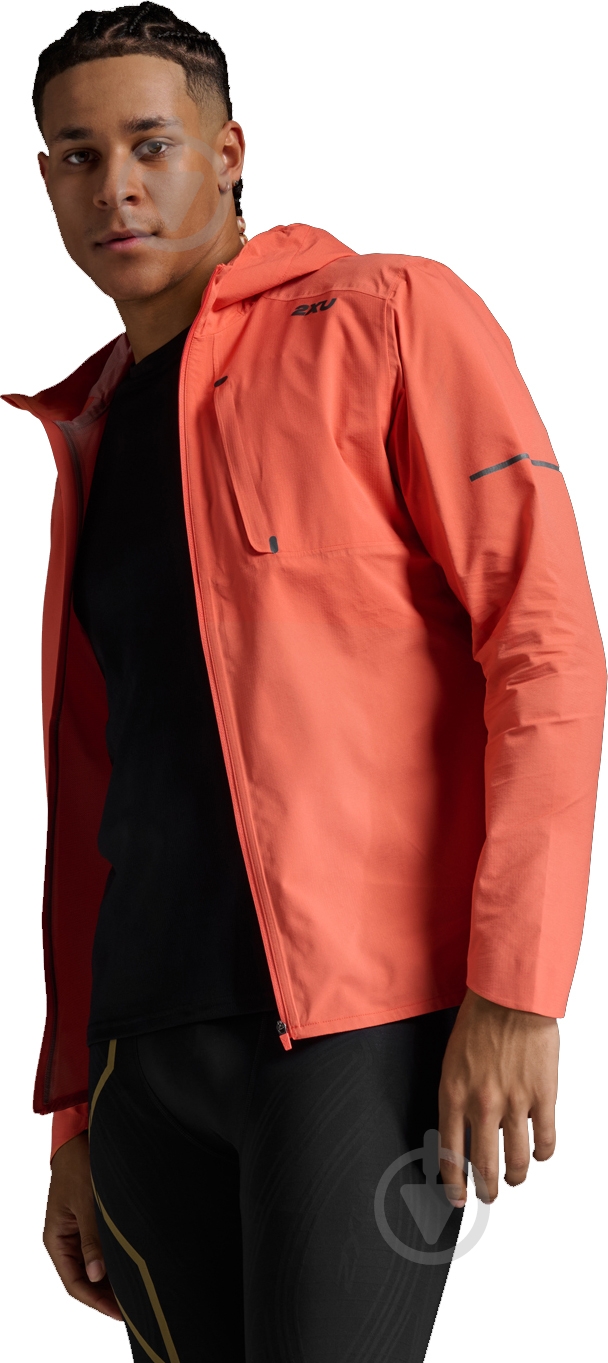 Вітрівка чоловіча 2XU IGNITION SHIELD JACKET MR7092a_EMB/BRF р.S помаранчева - фото 3