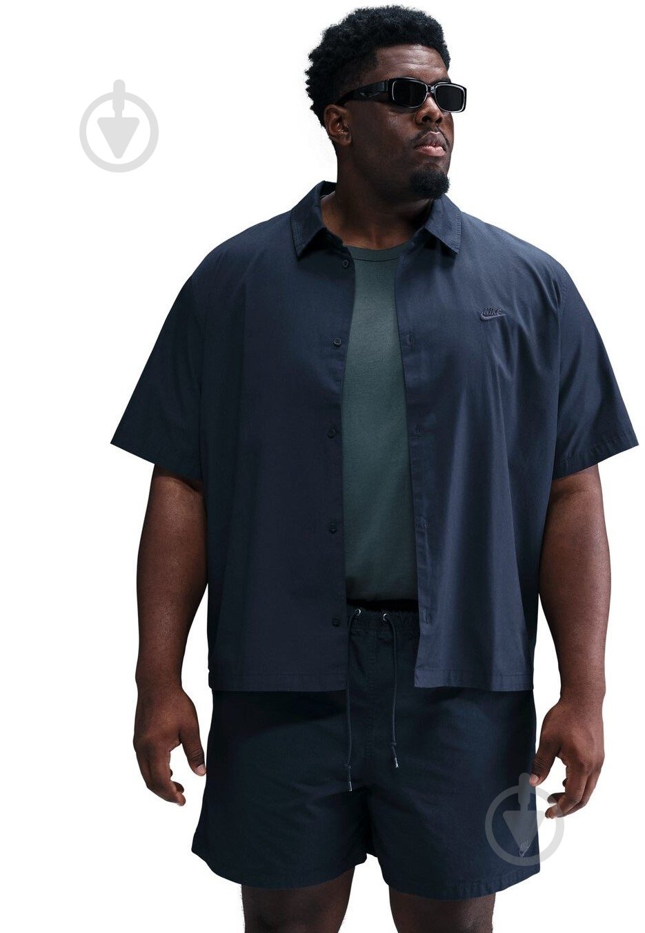 Сорочка Nike M NK CLUB SS BTN SHIRT WSH HJ2029-451 р. L синій - фото 1