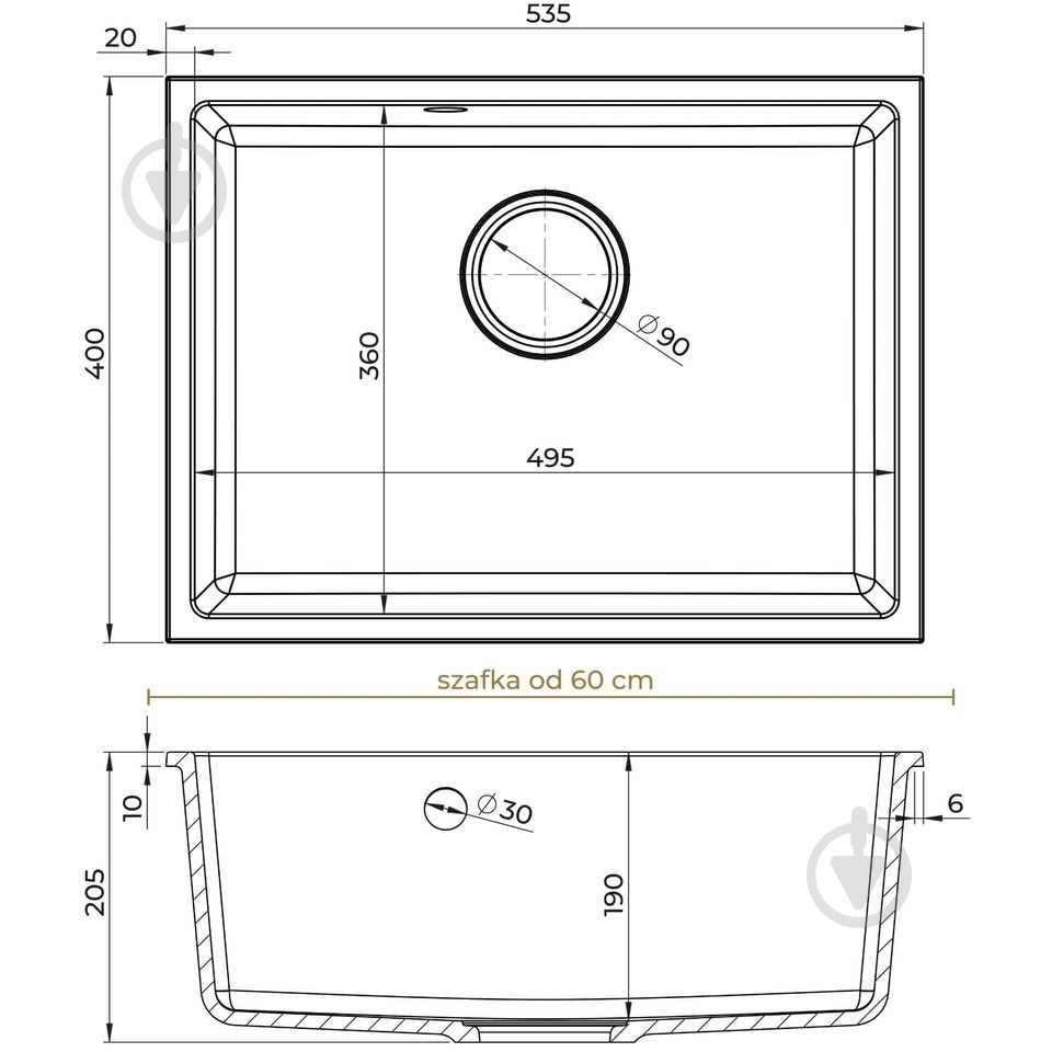 Мойка для кухни CRYPTON CRY.D.1KDO.60 Sink Quality - фото 2