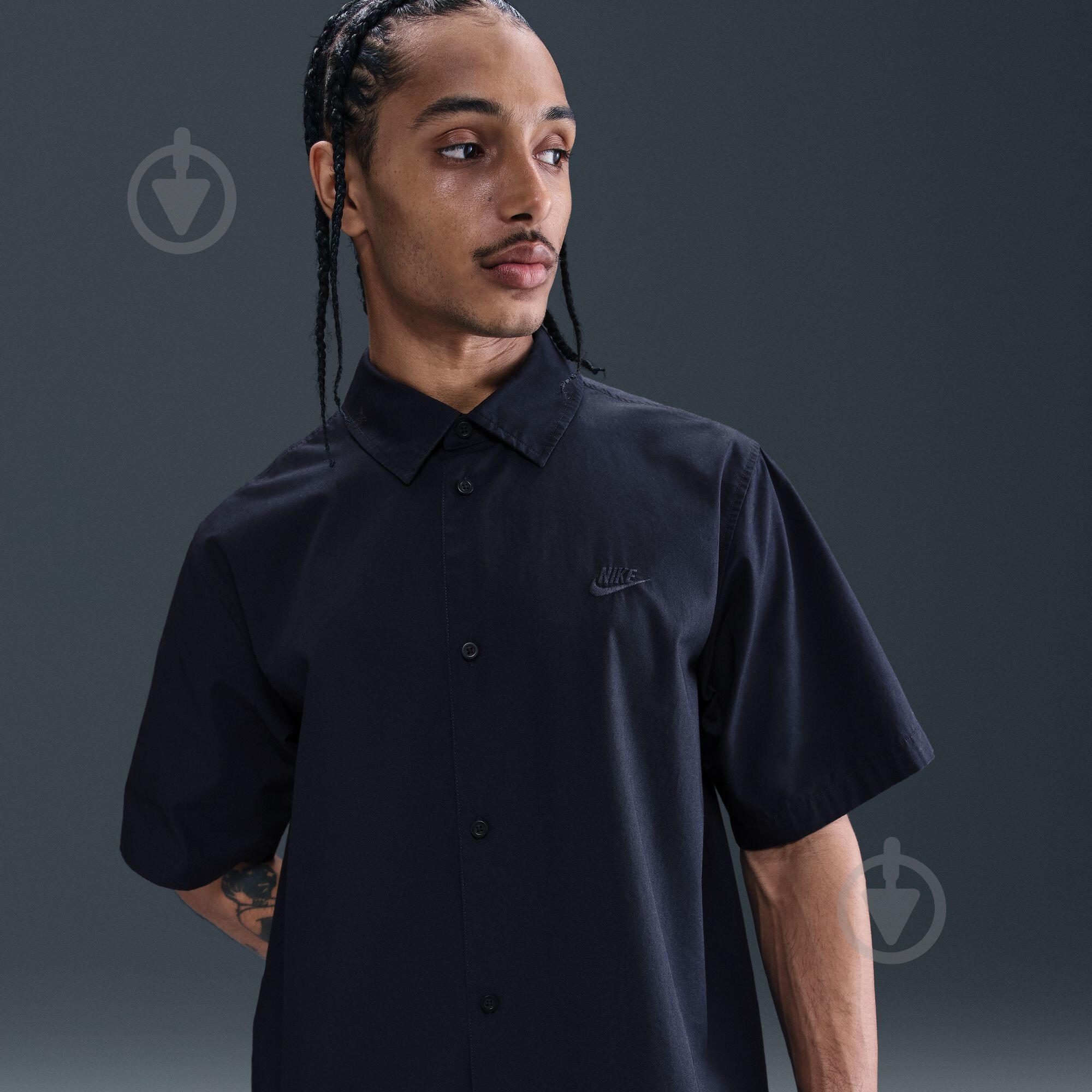 Сорочка Nike M NK CLUB SS BTN SHIRT WSH HJ2029-451 р. S синій - фото 11