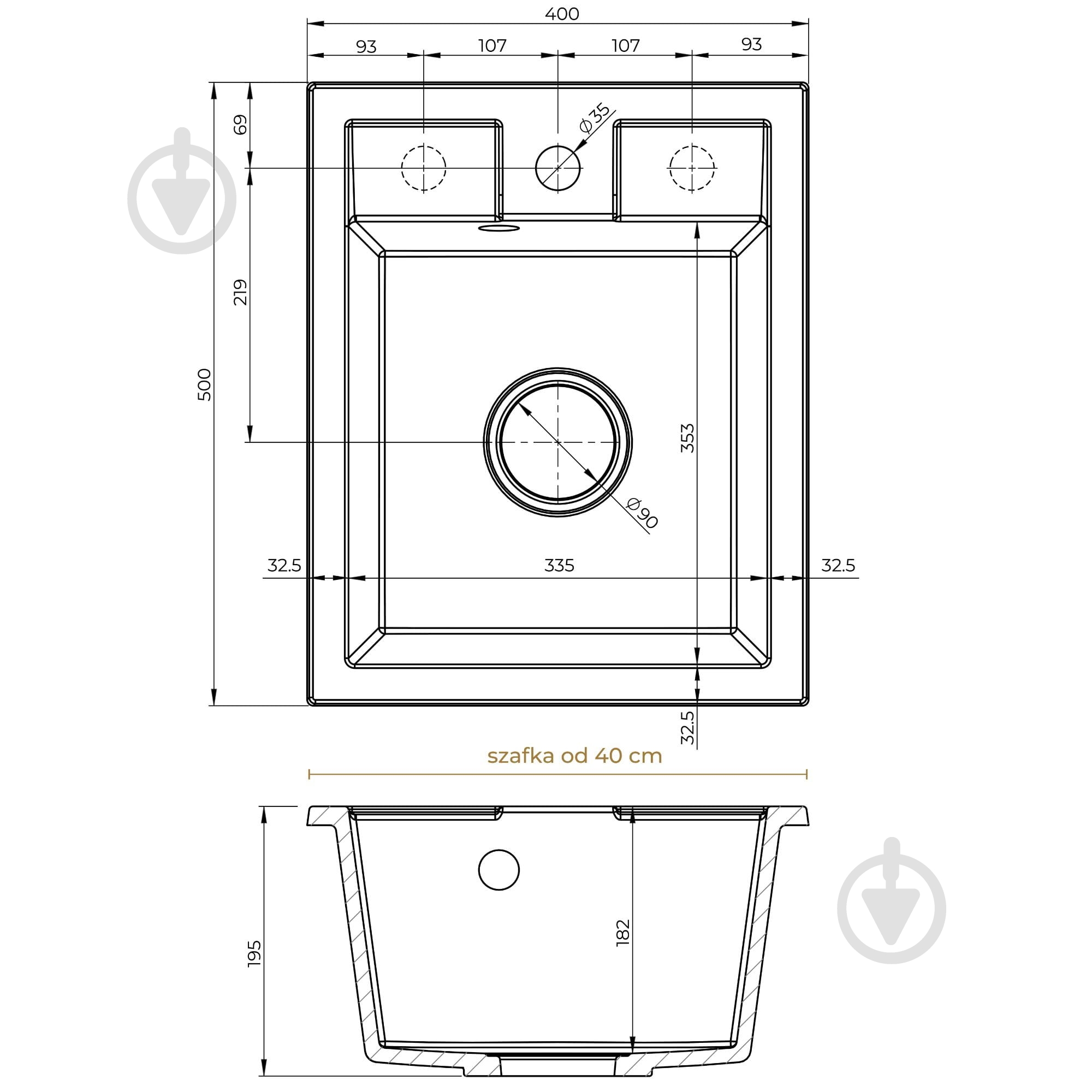 Мойка для кухни FERRUM 40 FER.G.1K40 Sink Quality - фото 3 Мойка для кухни FERRUM 40 FER.G.1K40 Sink Quality - фото 3