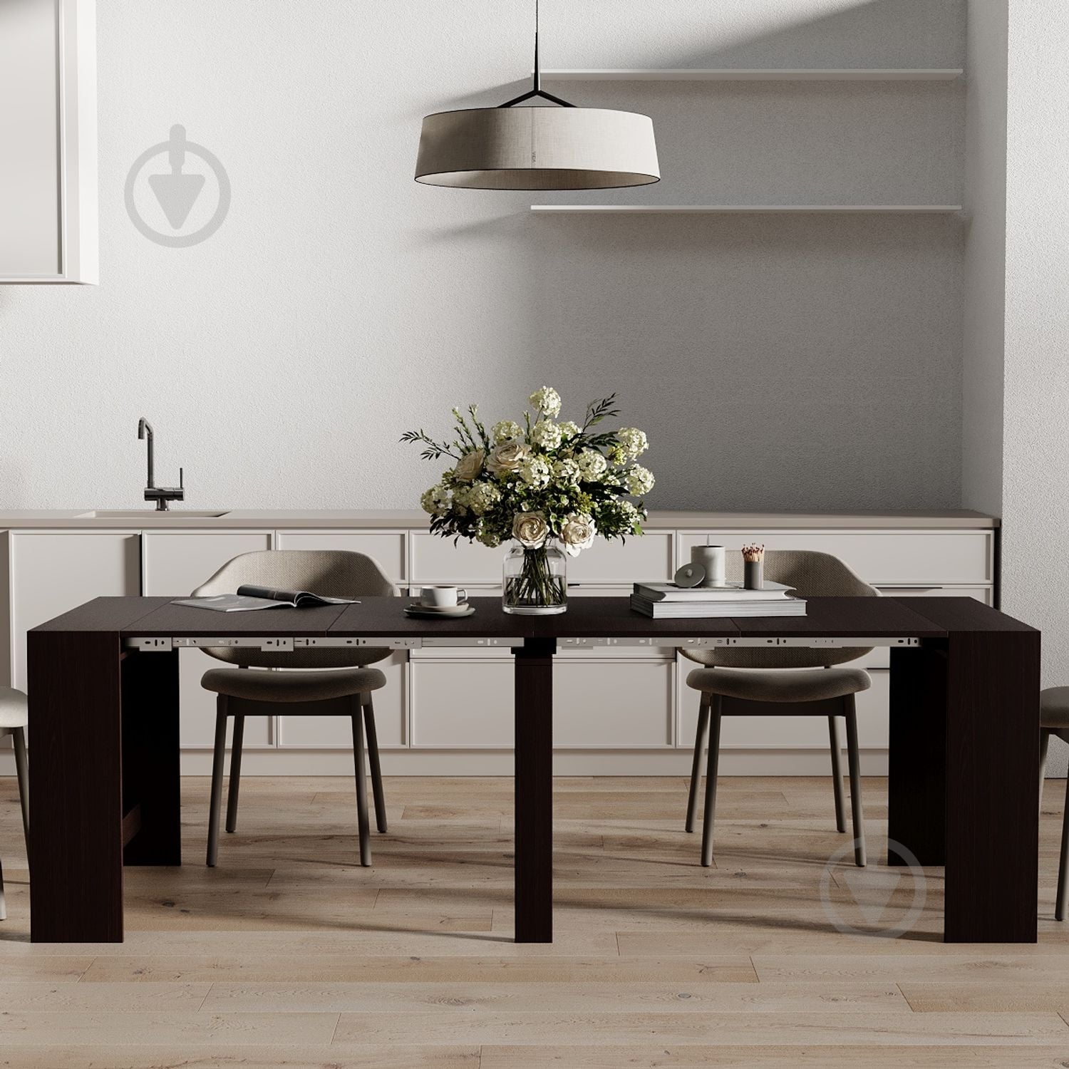 Стол-трансформер ART IN HEAD Снейк 900(2400)x430x750мм венге/венге - фото 3