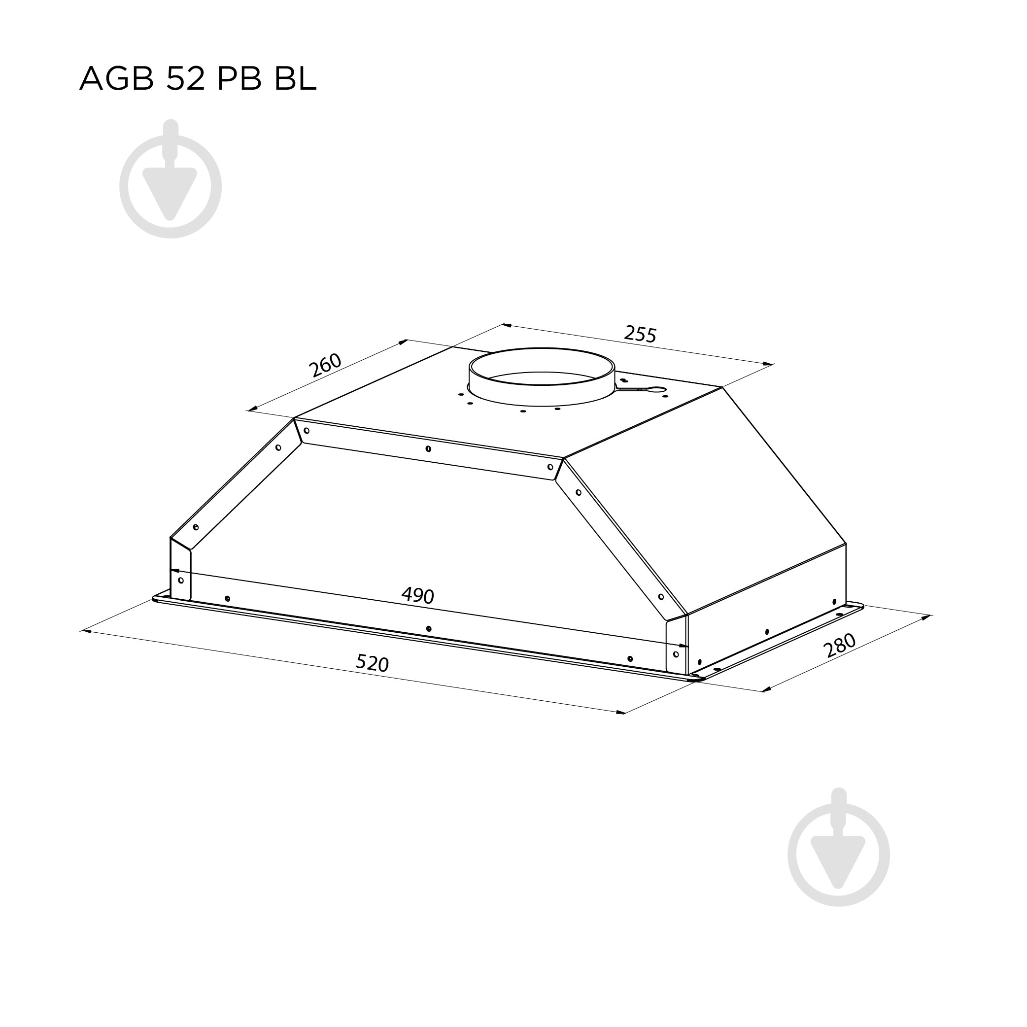 Вытяжка Pyramida AGB 52 PB BL - фото 7