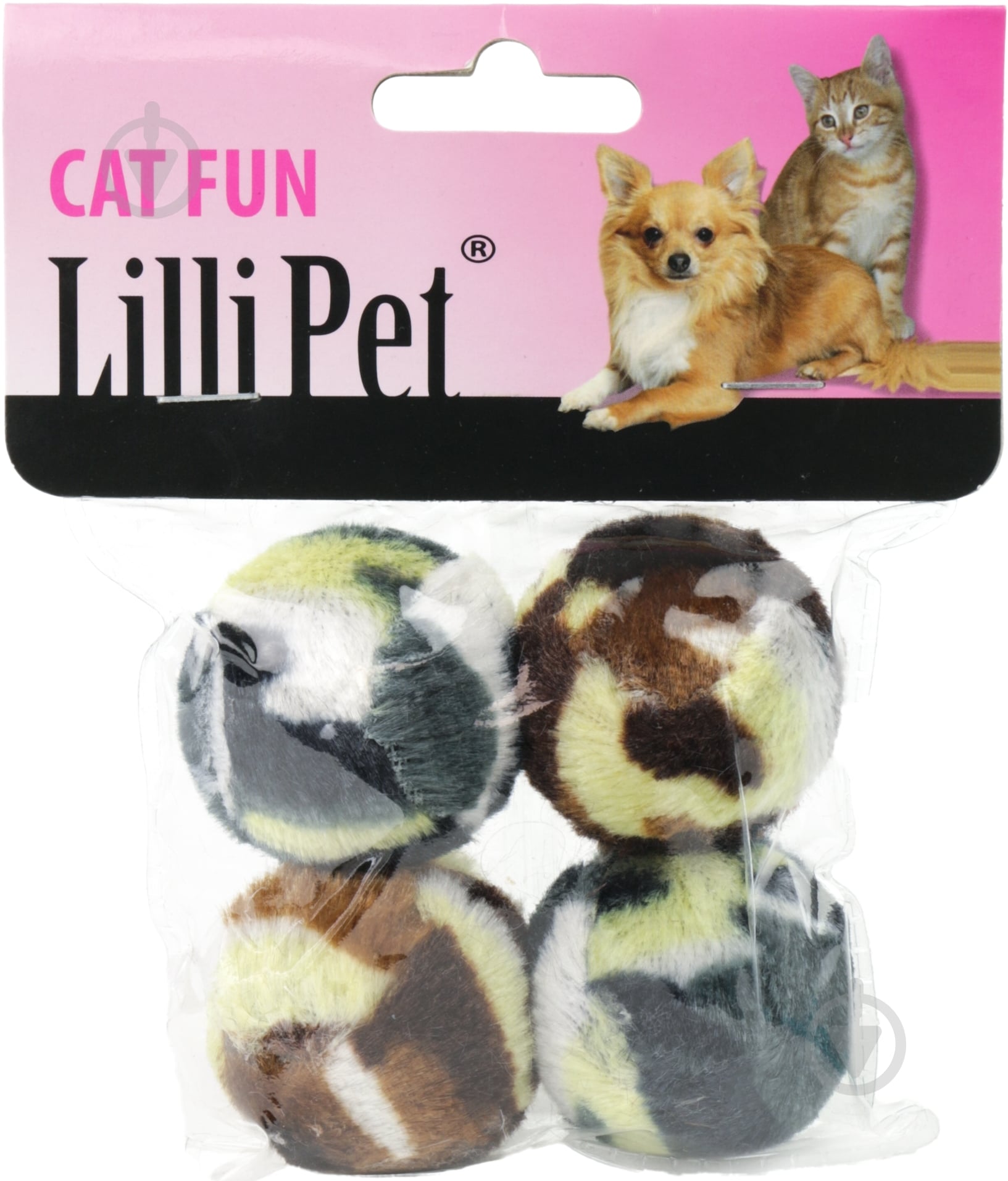 Игрушка для котов Lilli Pet Мяч d4 см 4 шт. разноцветный (20-7042) - фото 2