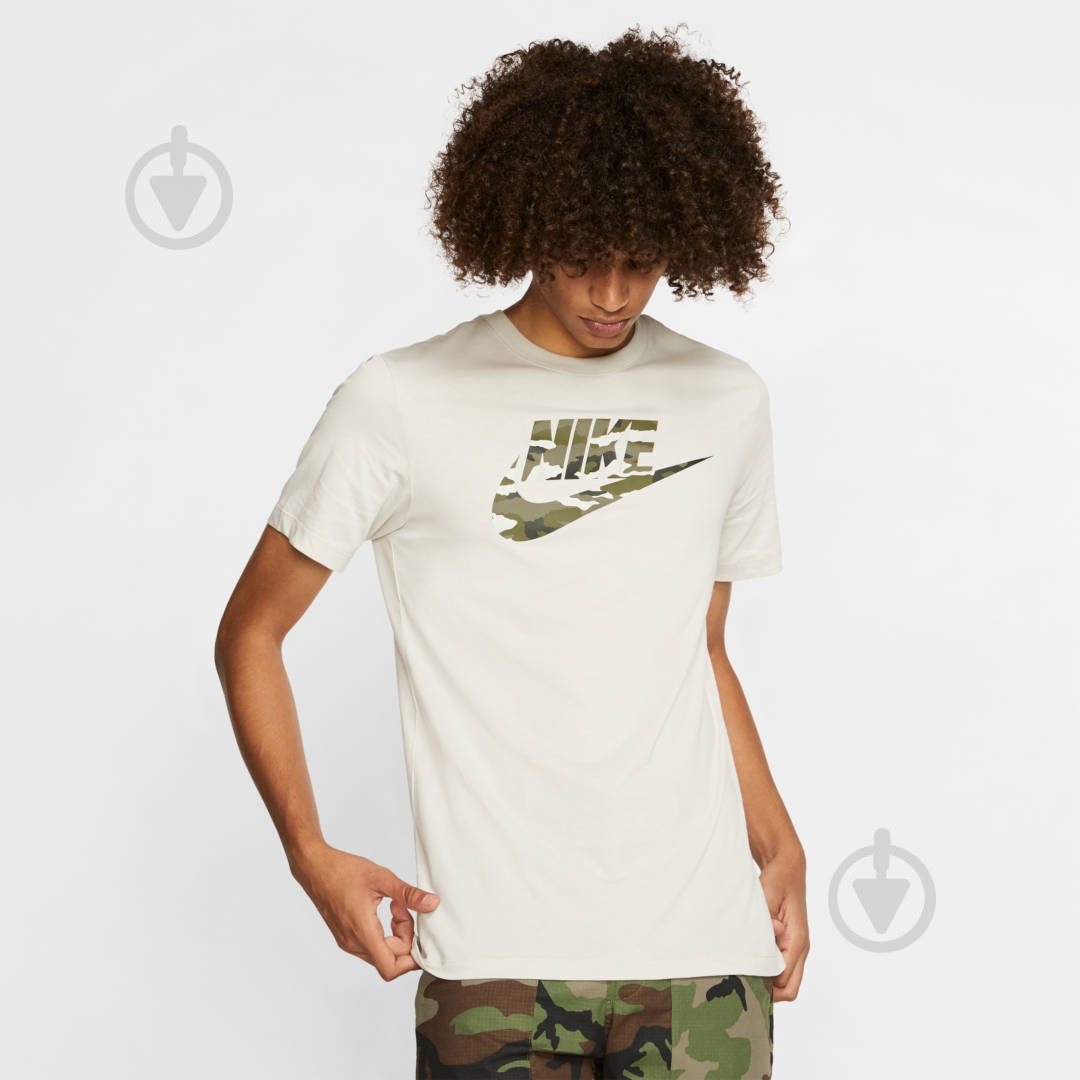 Футболка Nike M NSW TEE CAMO 2 CI1078-072 р.S белый - фото 4