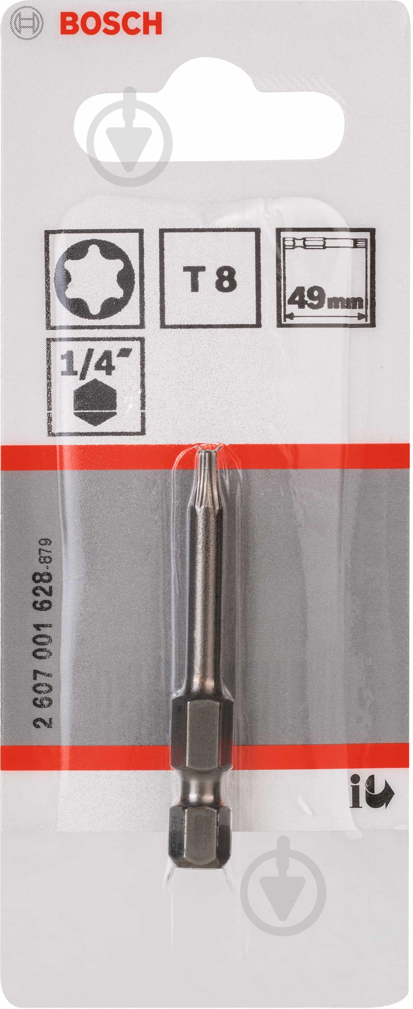 Бита Bosch Extra Hard 49 мм T8 1 шт. 2607001628 - фото 2