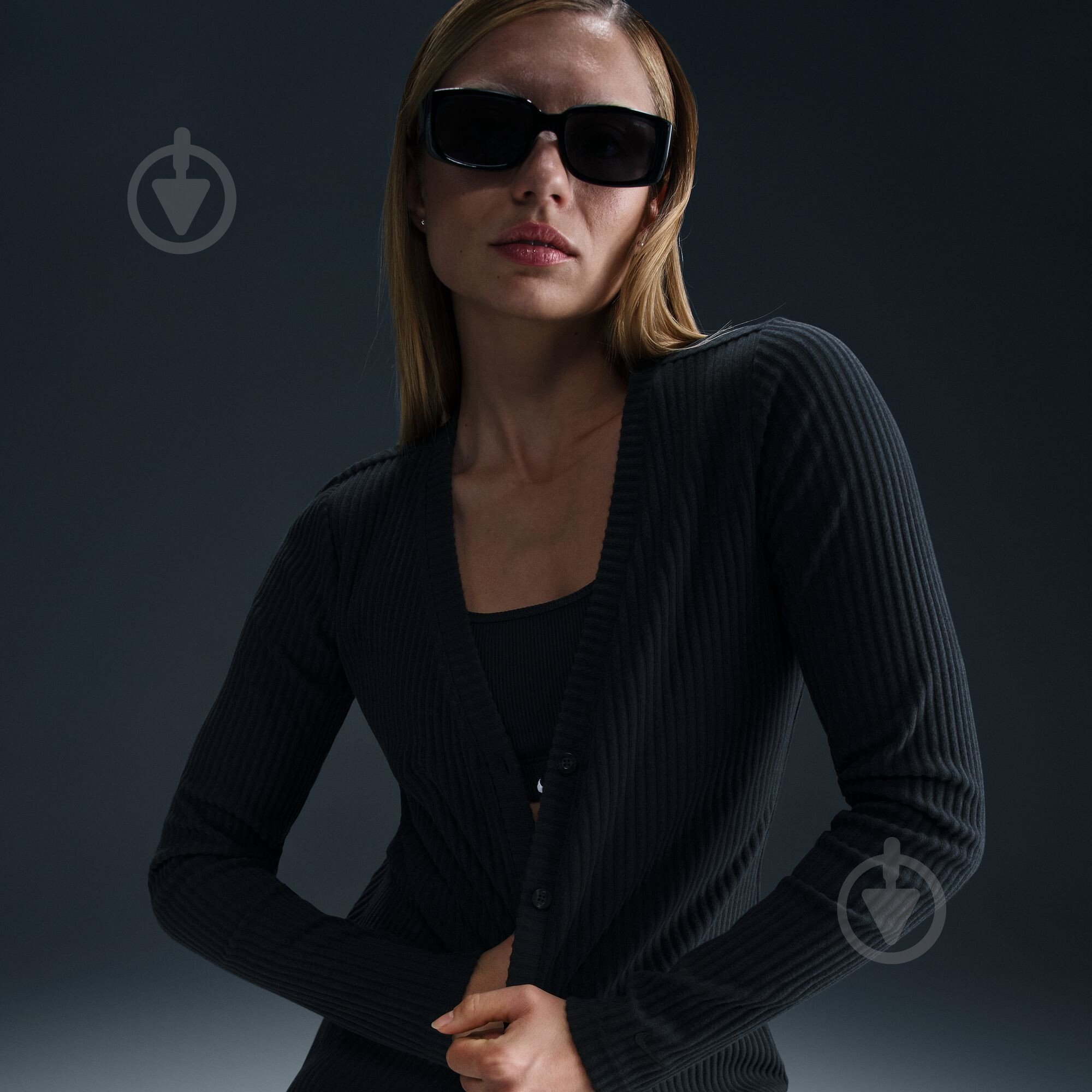 Кофта Nike W NSW NK CHLL KNT RIB CARDIGAN HJ1242-010 р.L чорний - фото 11