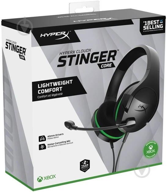 Гарнітура HyperX Cloud Stinger Core Xbox 3.5 black/green (4P5J9AA) - фото 6