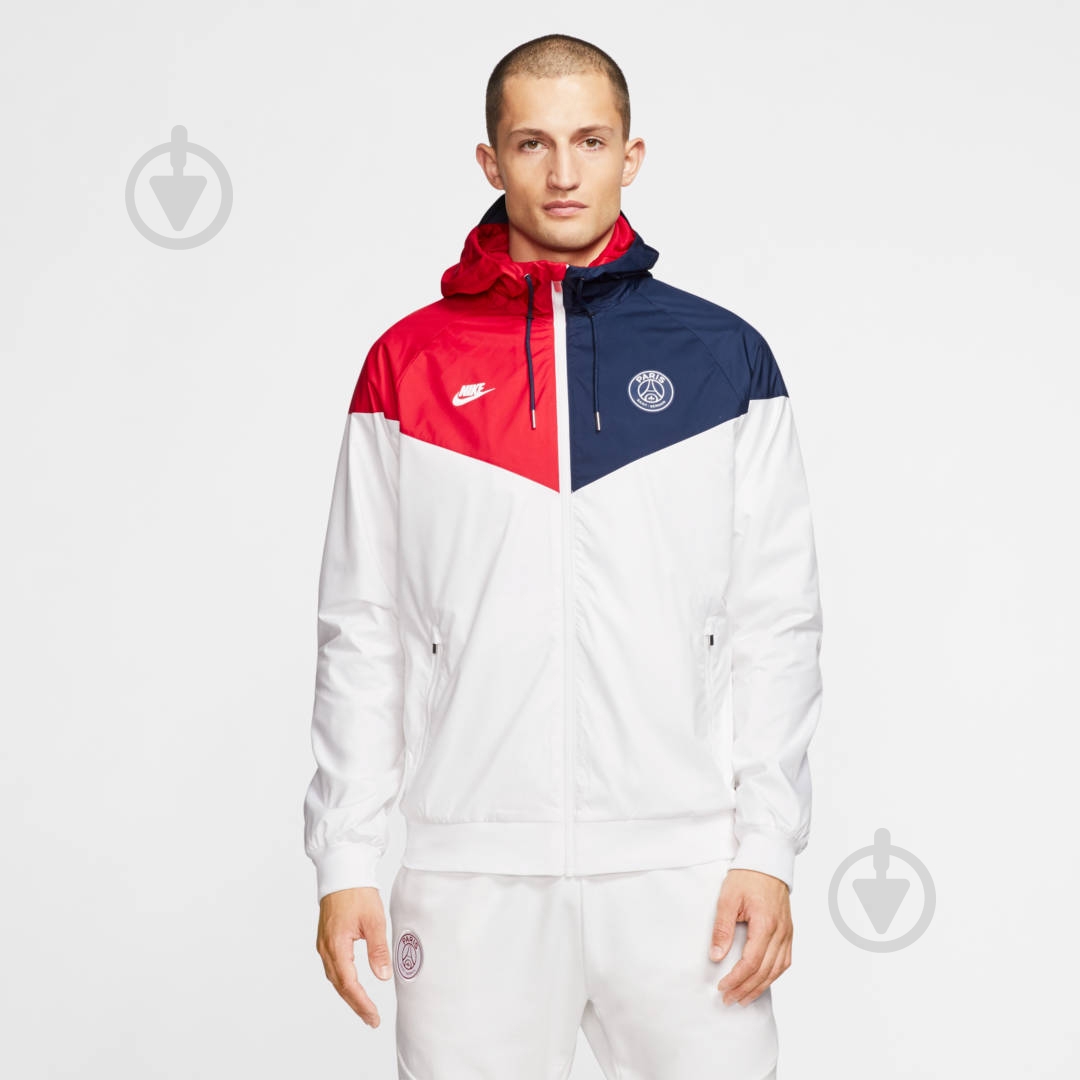 Ветровка мужская Nike PSG M NSW WR WVN AUT CL CI1319-104 р.M белая - фото 3 Ветровка мужская Nike PSG M NSW WR WVN AUT CL CI1319-104 р.M белая - фото 3