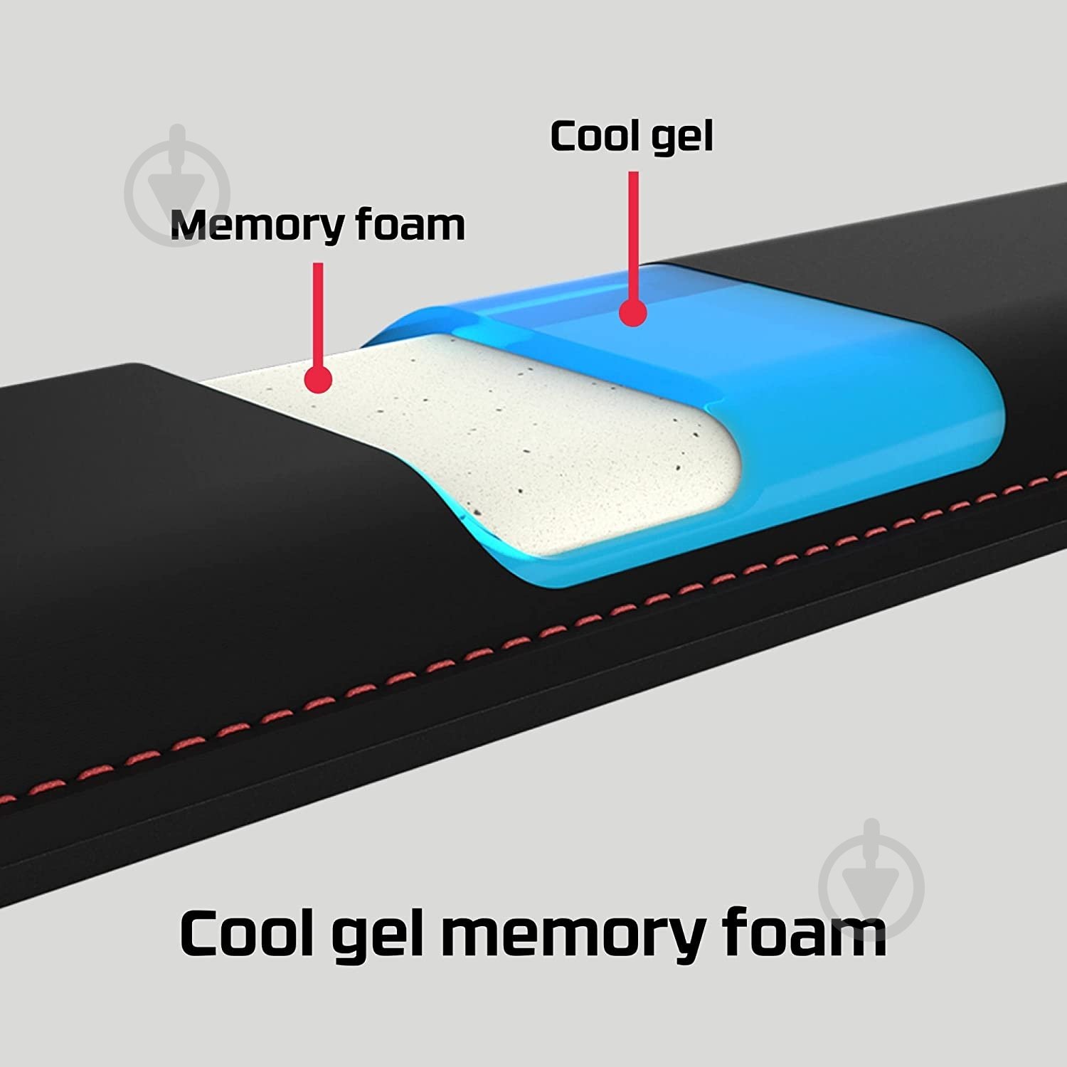 Подставка под запястье HyperX Wrist Rest Compact черный (4Z7X0AA) - фото 8