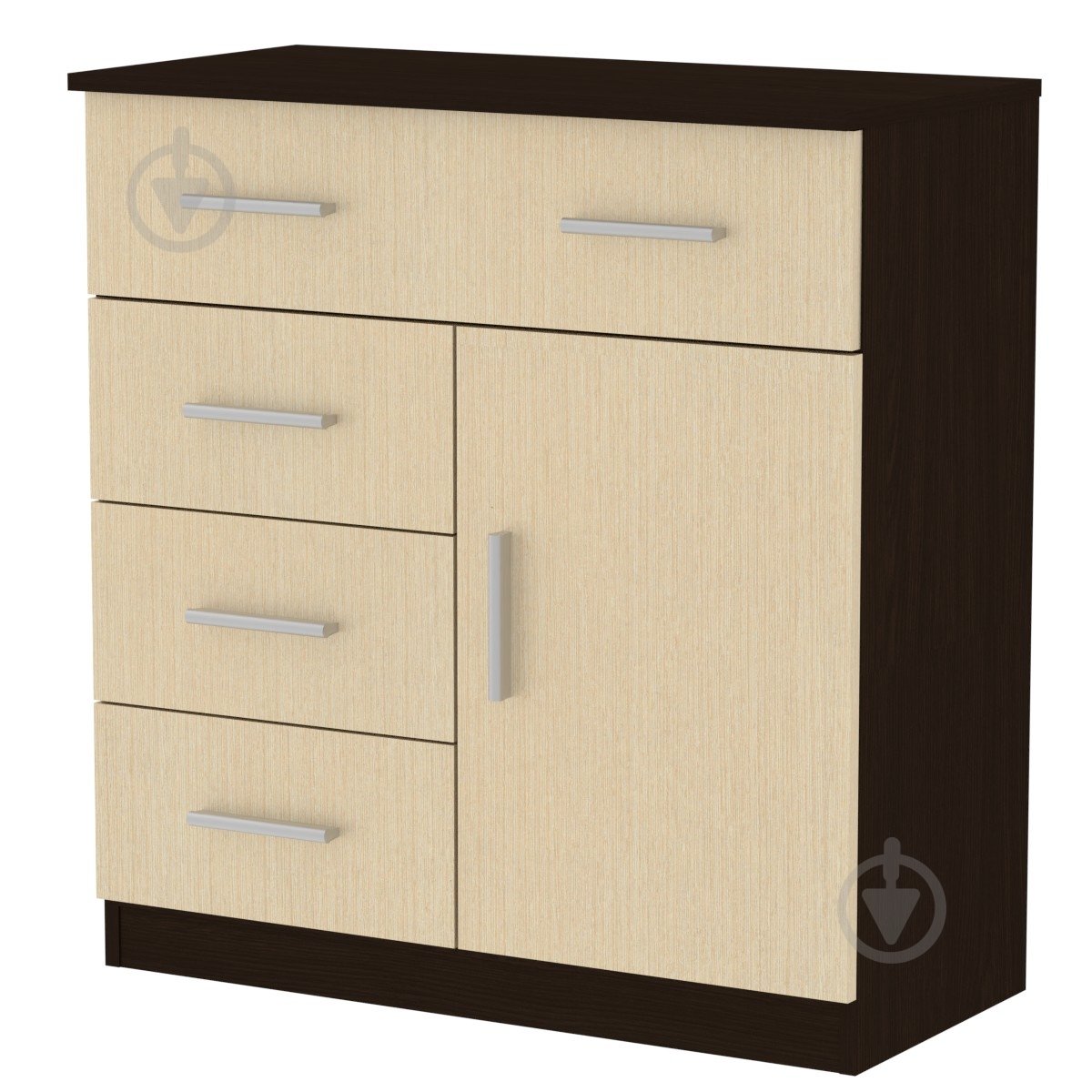 Комод Компанит 1-3-1 венге/венге светлый - фото 1