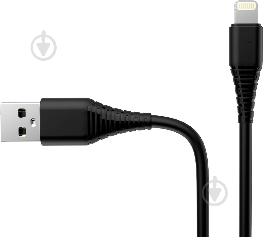 Кабель ColorWay USB - APPLE LIGHTNING (PVC) 2.4А 1 м черный - фото 3