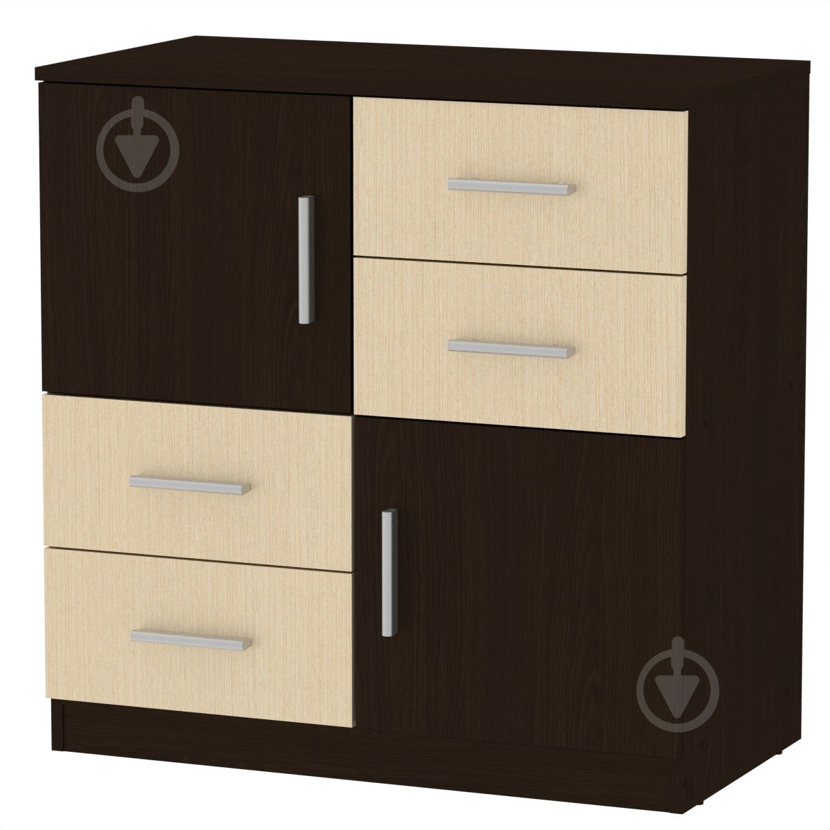 Комод Компанит 2+4 венге/бежевый - фото 1