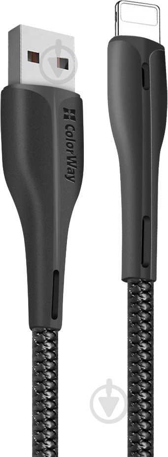 Кабель ColorWay USB - Apple Lightning (PVC + led) 2.4А 1 м black - фото 4 Кабель ColorWay USB - Apple Lightning (PVC + led) 2.4А 1 м black - фото 4
