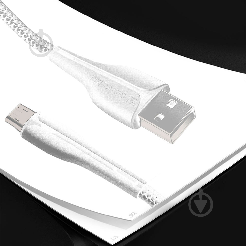 Кабель ColorWay USB - MicroUSB (PVC + led) 2.4А 1 м black - фото 6